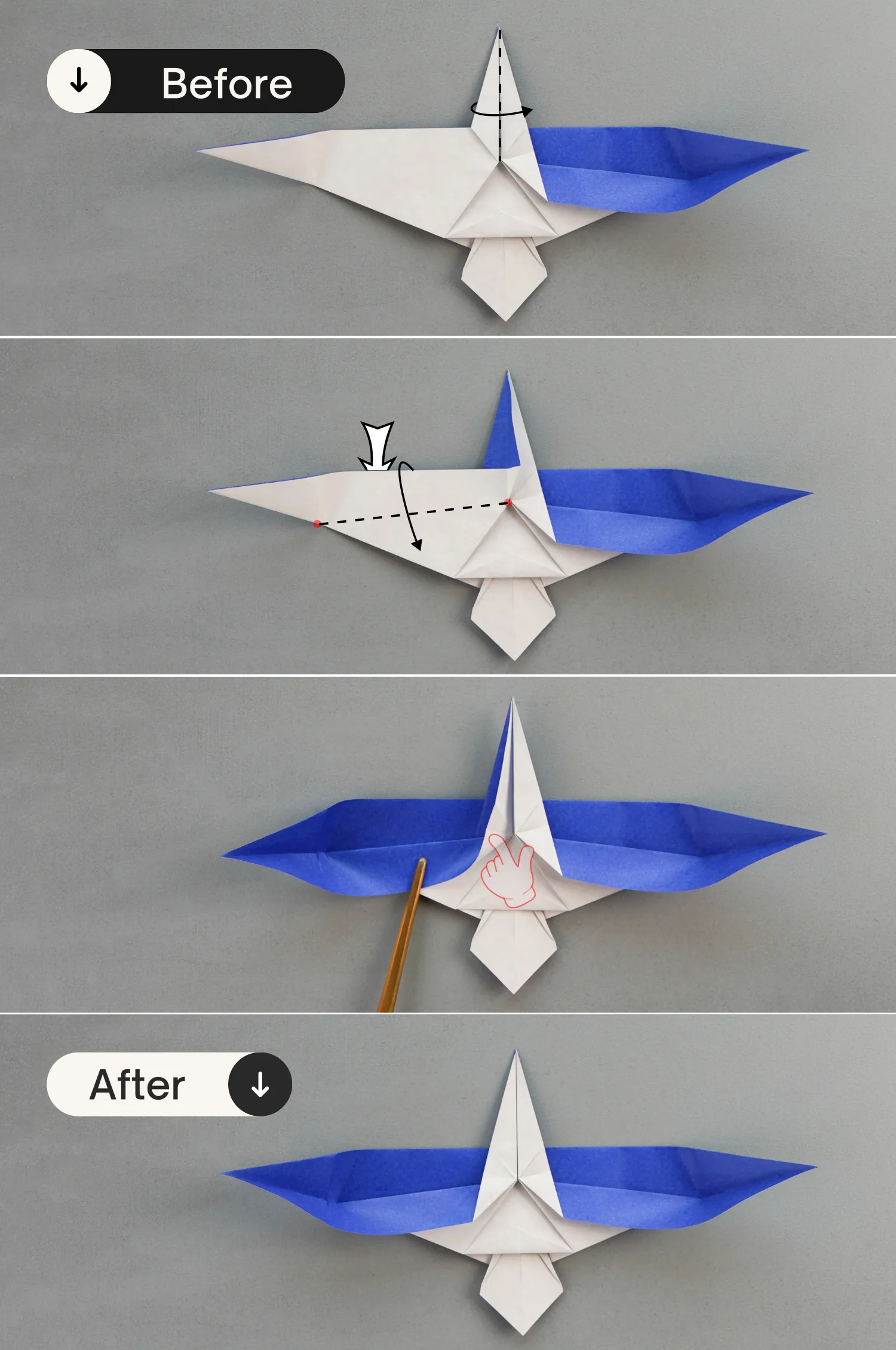 origami seagull| origamiok