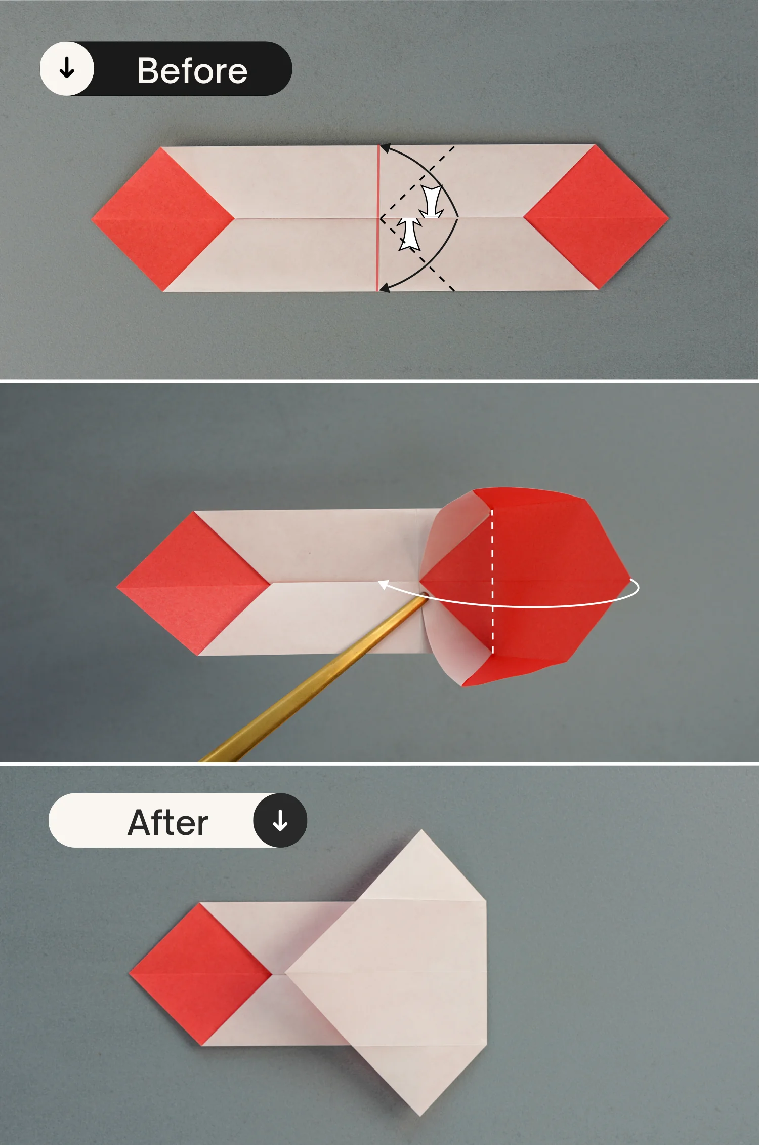 Origami origami secret heart message box | OrigamiOk