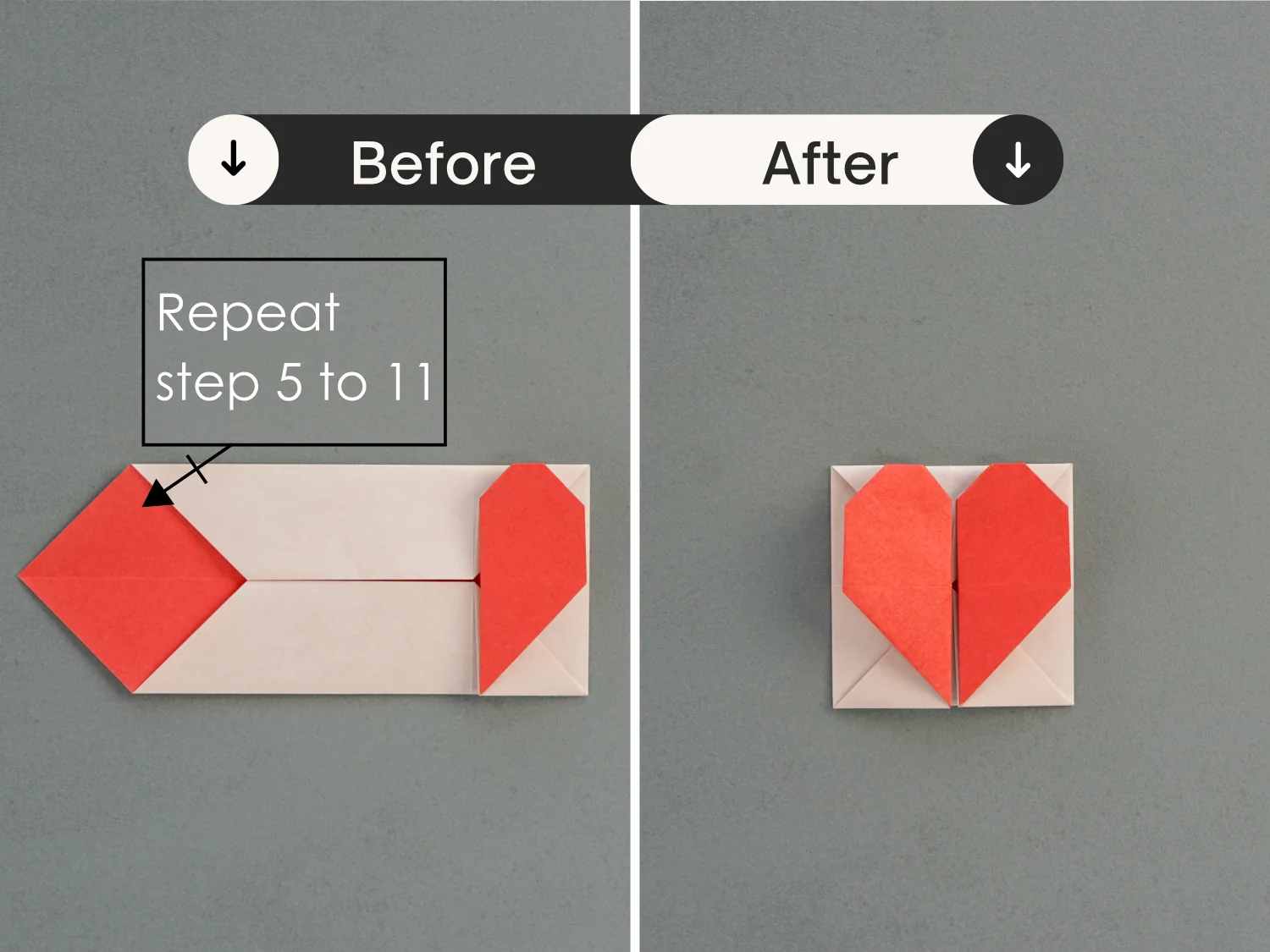 Origami origami secret heart message box | OrigamiOk