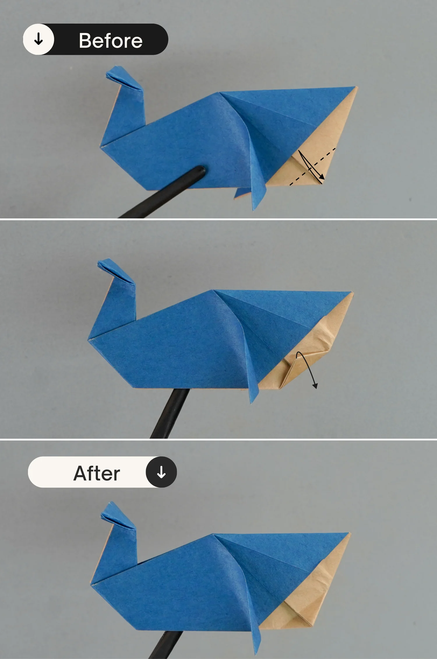 origami whale | origamiok