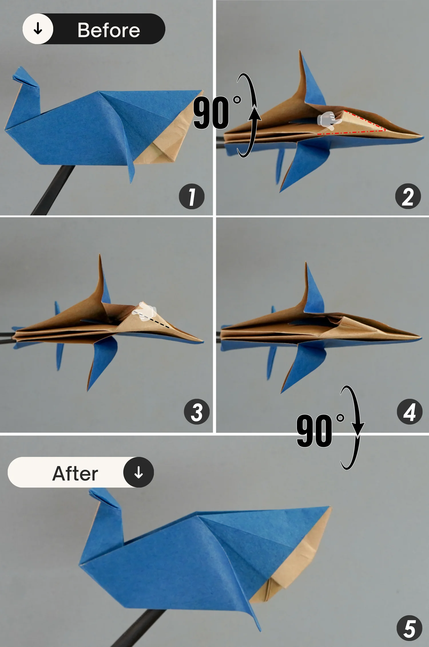 origami whale | origamiok