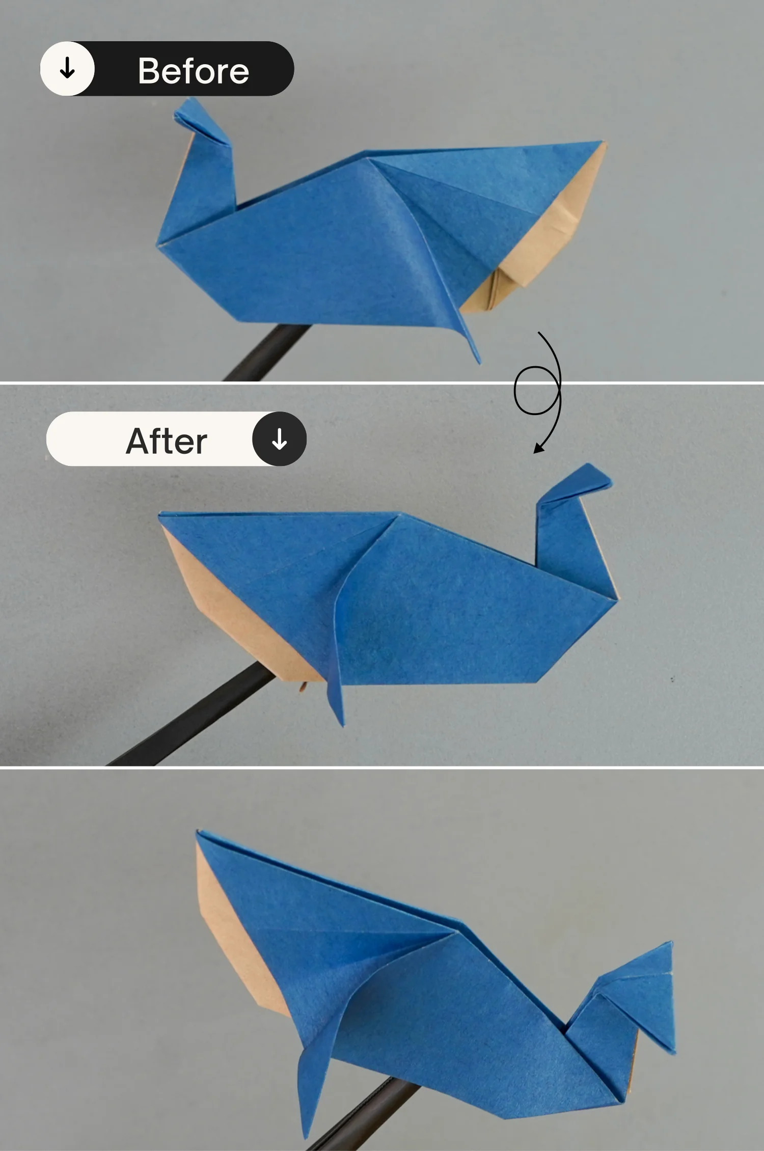 origami whale | origamiok