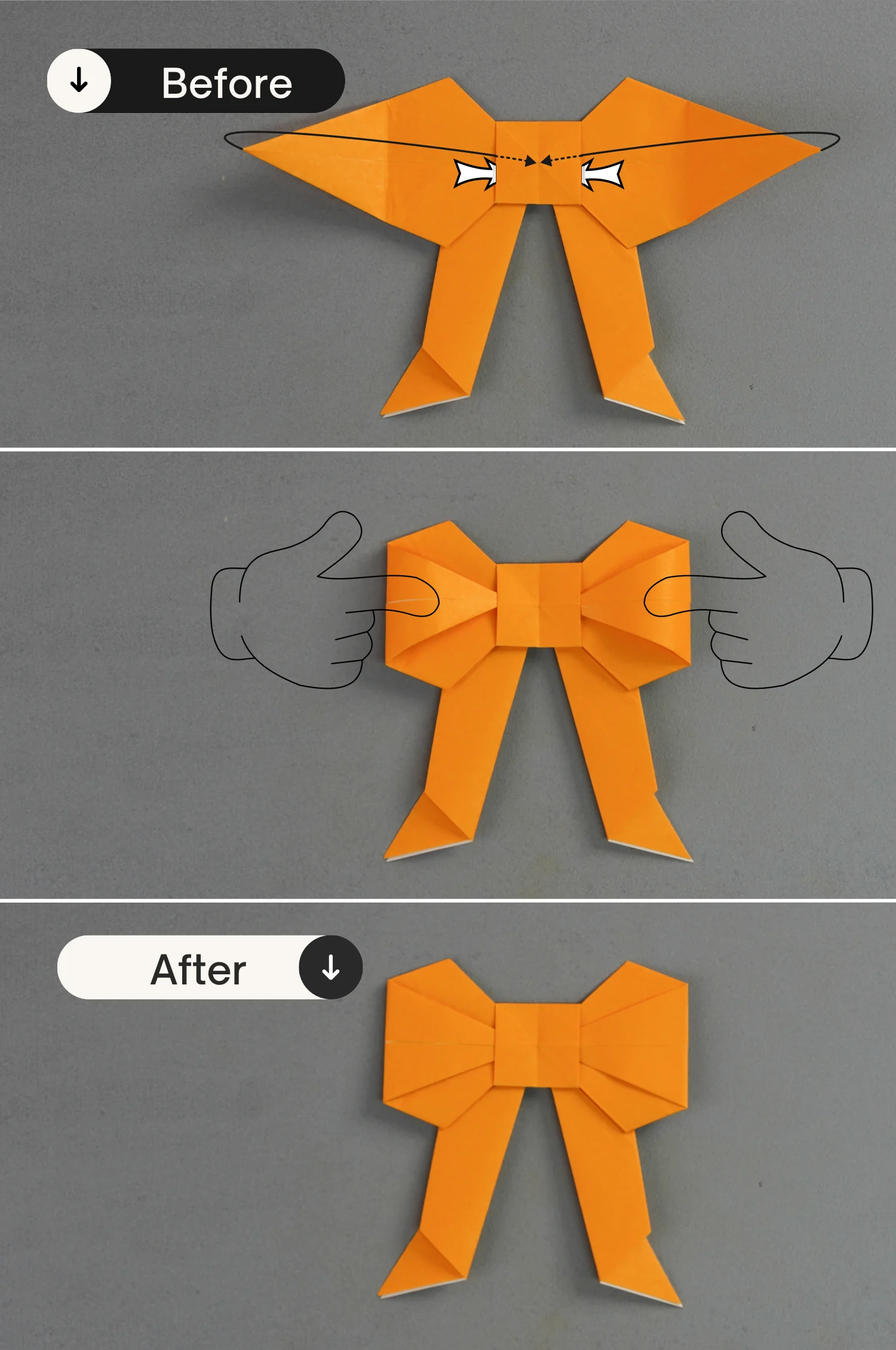 origami bow | origamiok