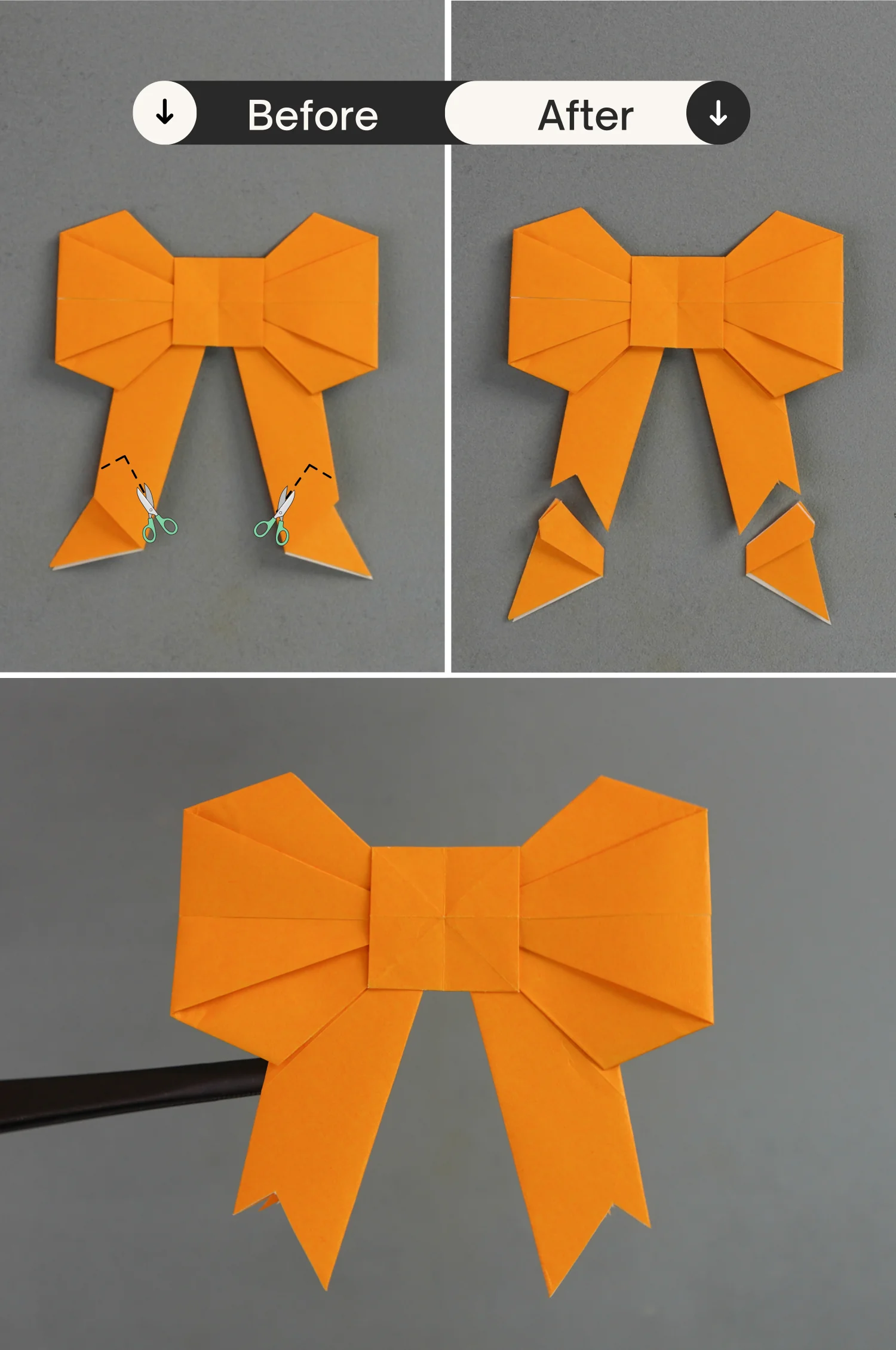 origami bow | origamiok