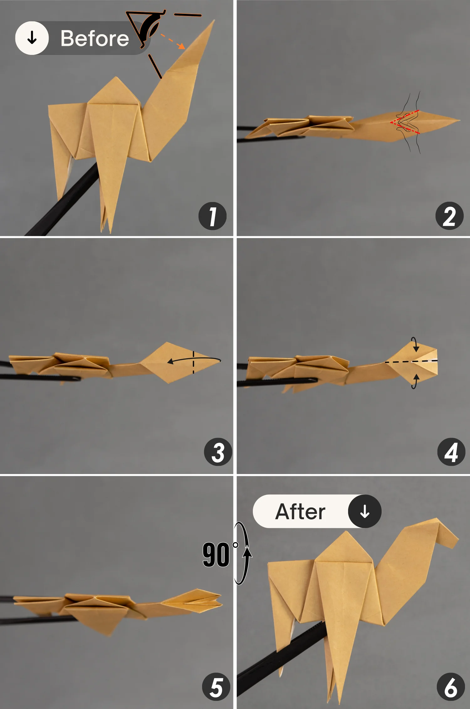 origami camel | origamiok