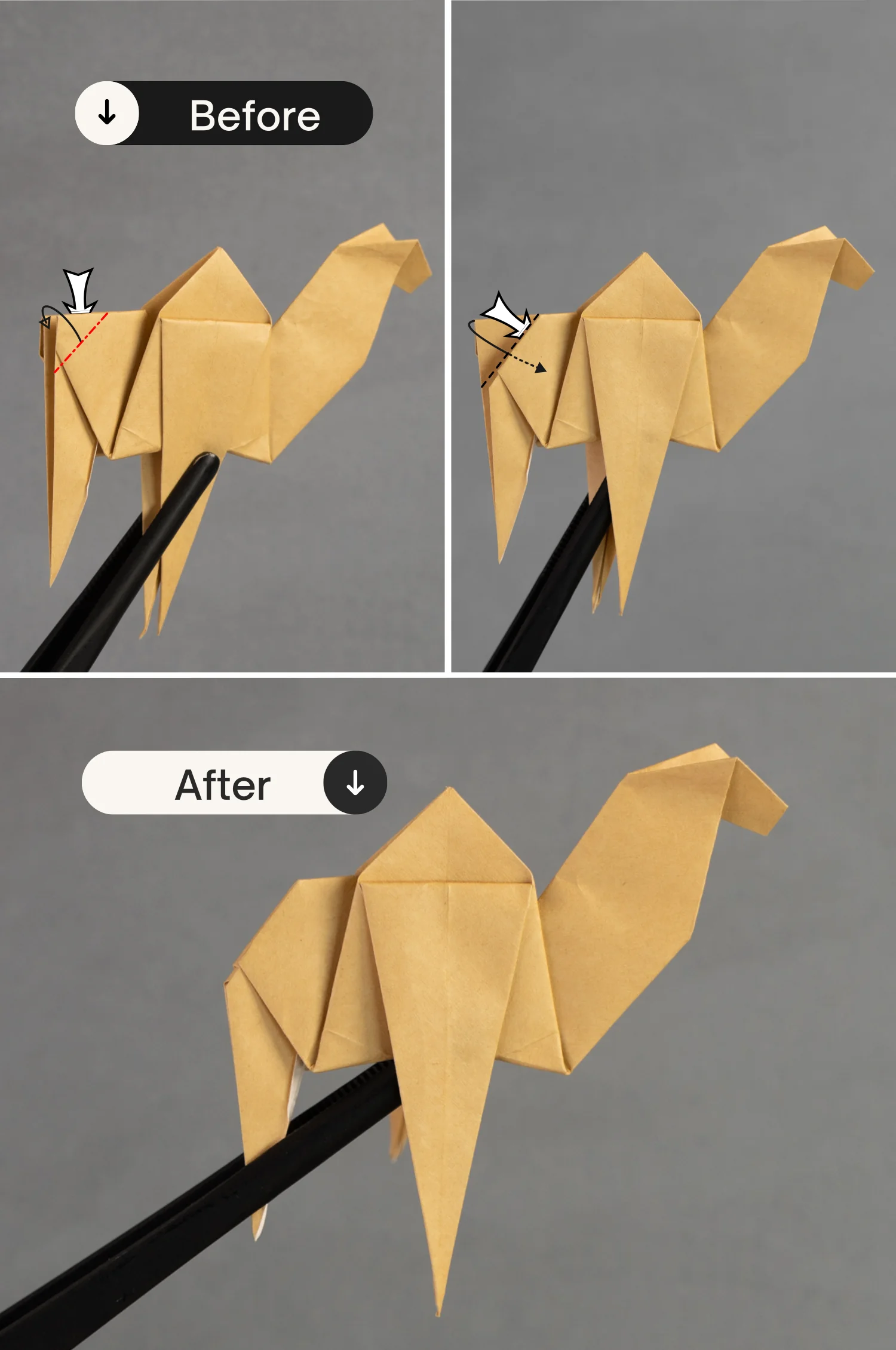 How to Make an Origami Camel - OrigamiOK