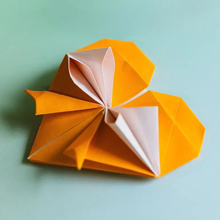 How to Fold an Origami Heart with Bow