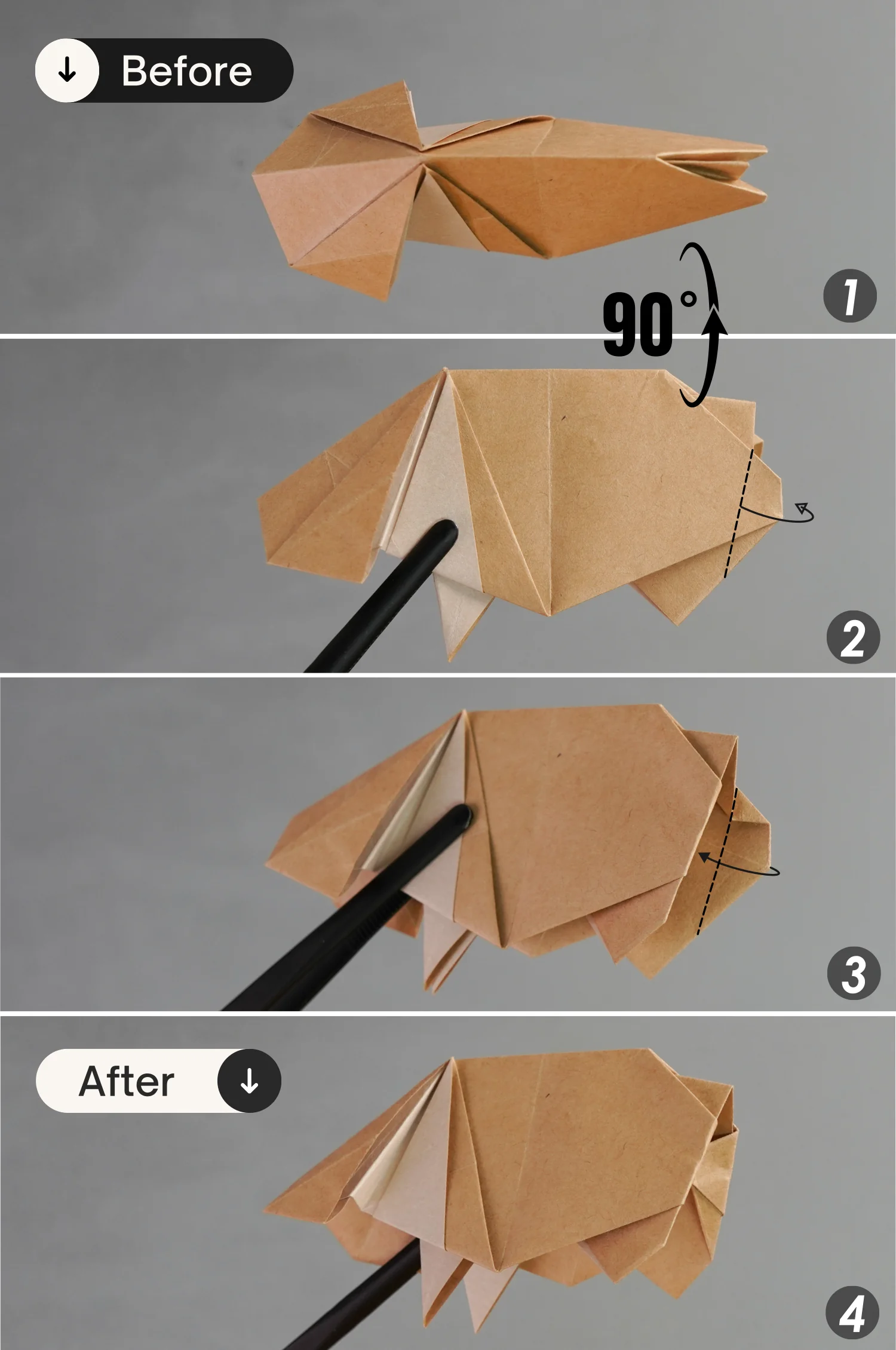 origami hippo | origamiok