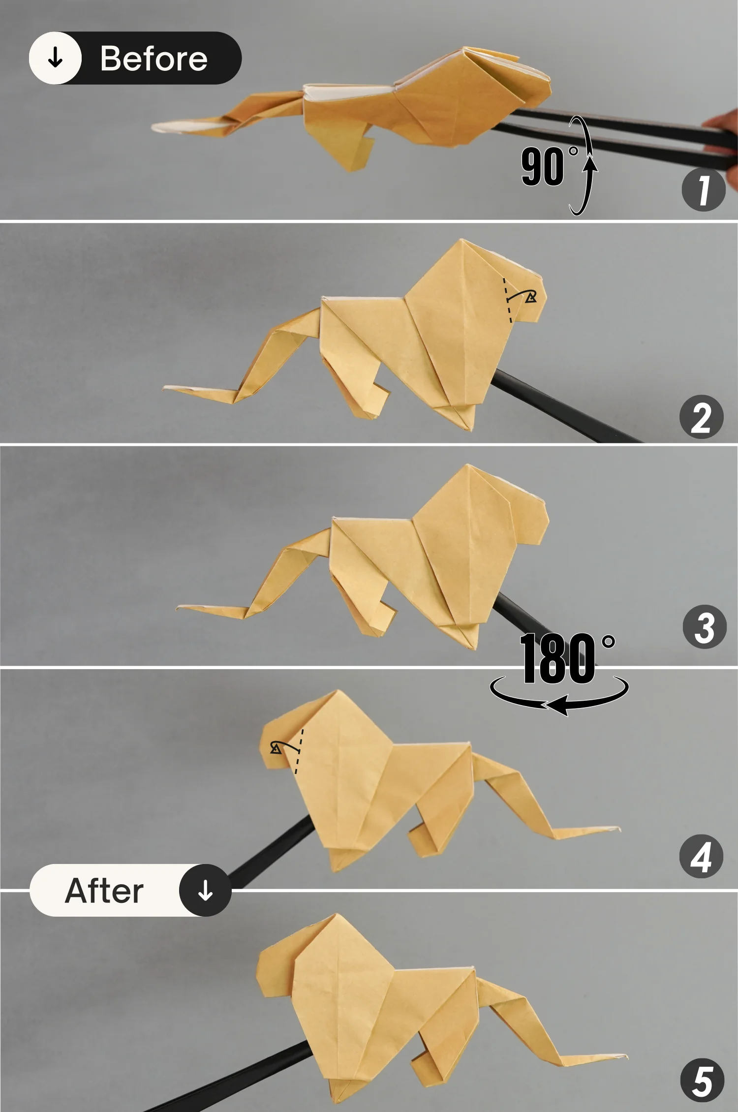 origami lion | origamiok