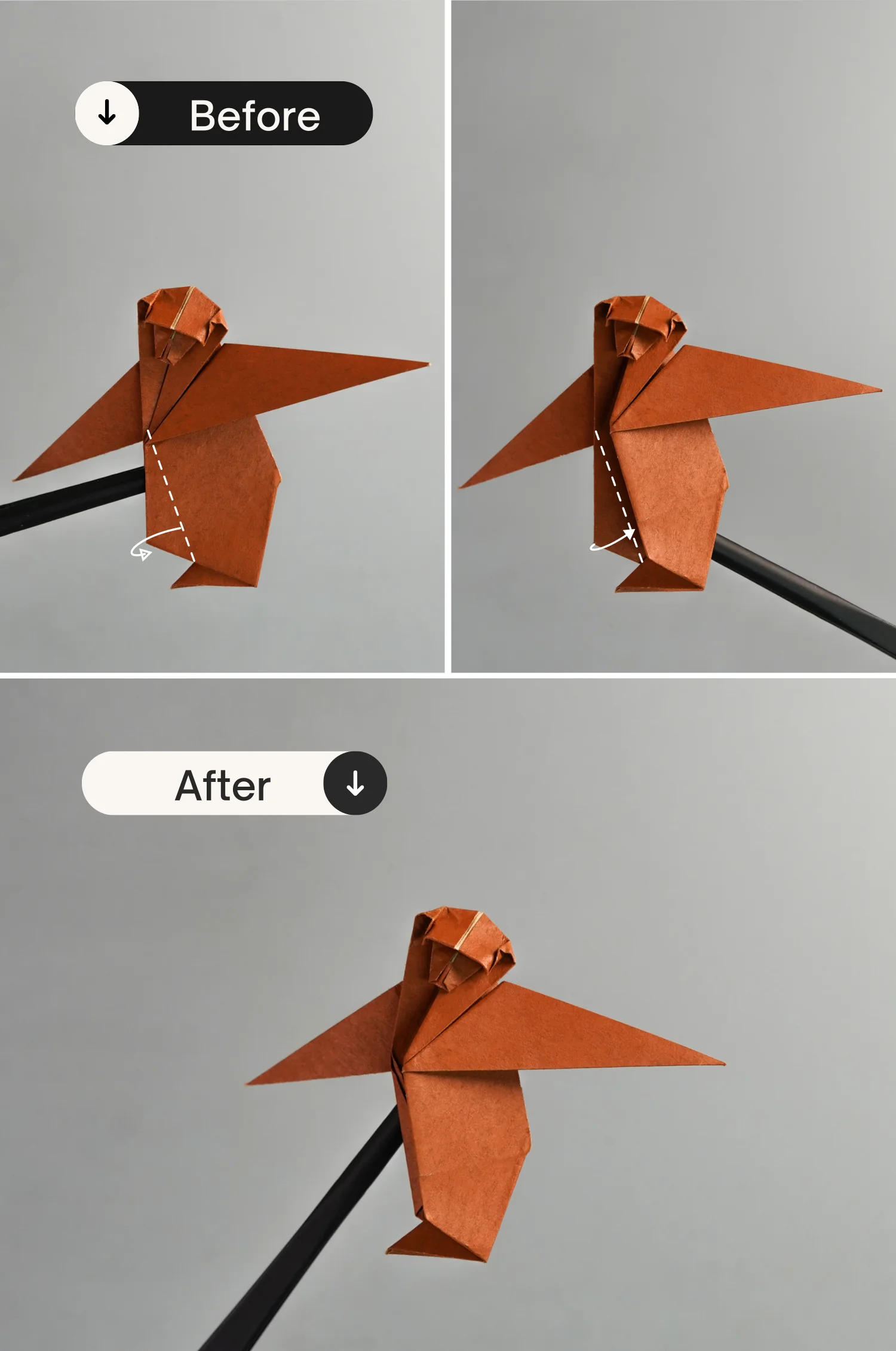 origami monkey | origamiok