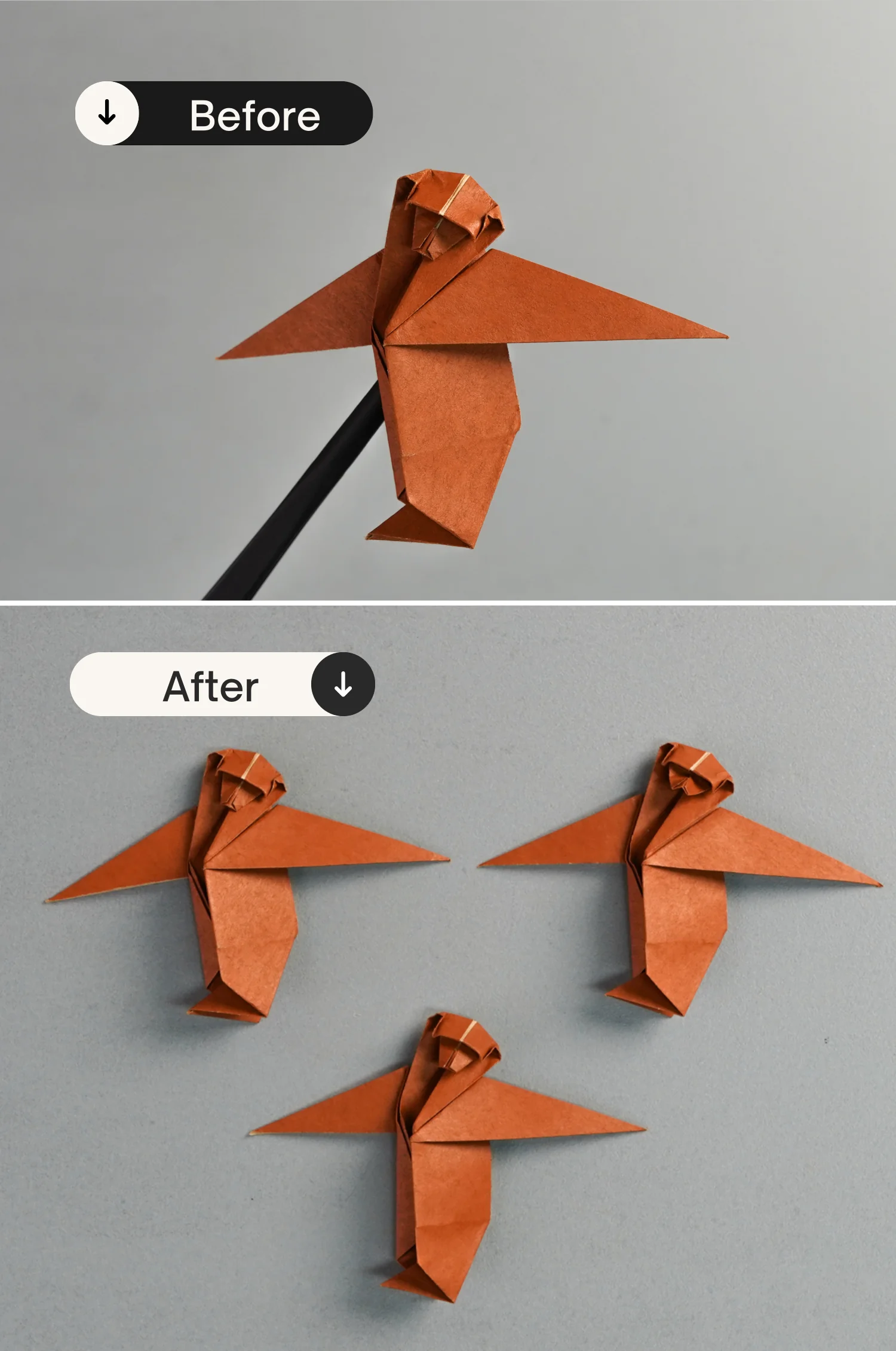 origami monkey | origamiok