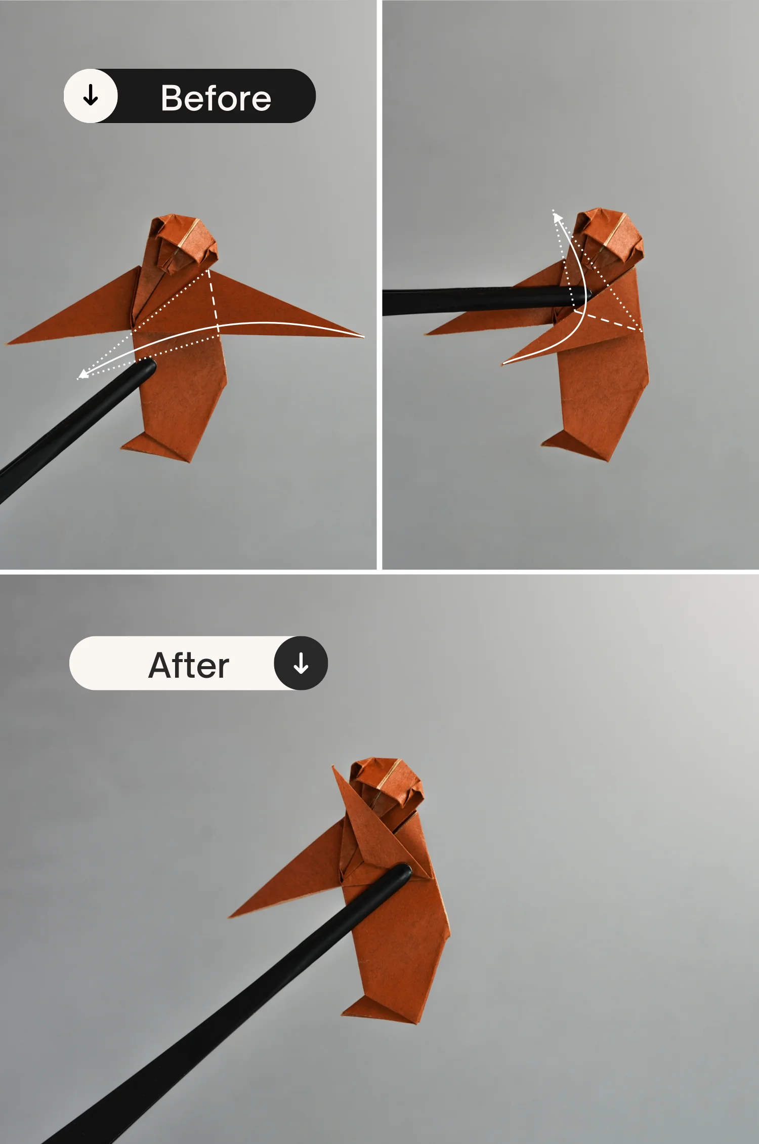 origami monkey | origamiok