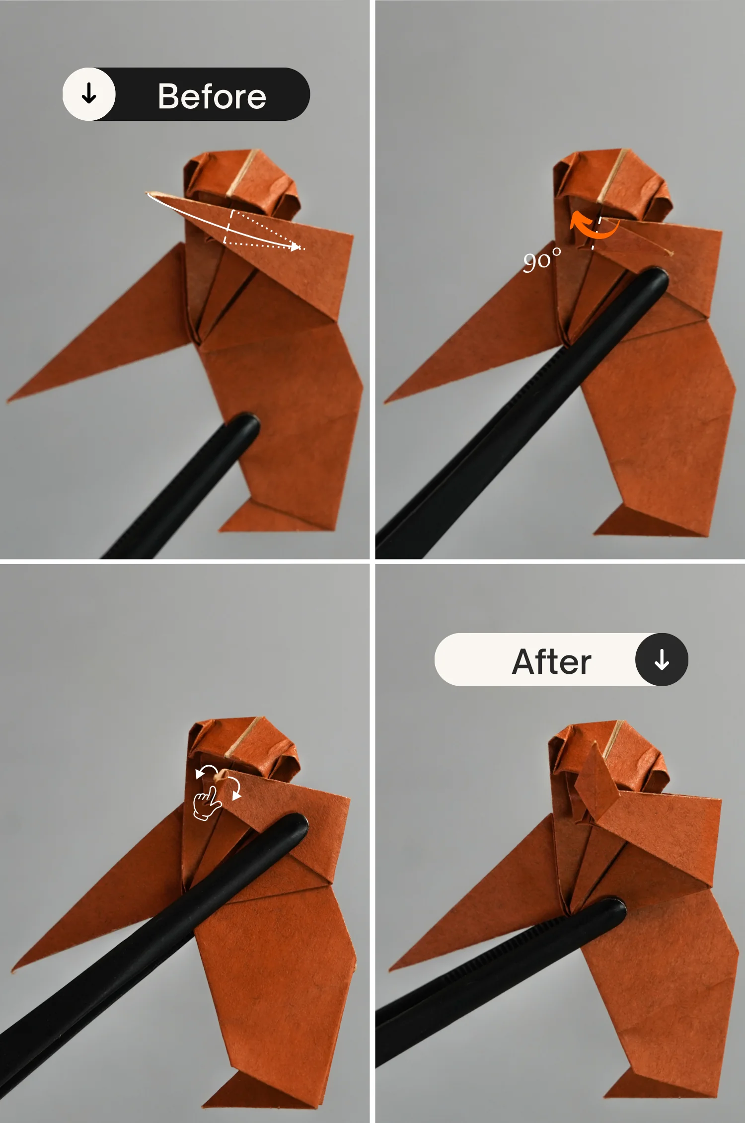 origami monkey | origamiok