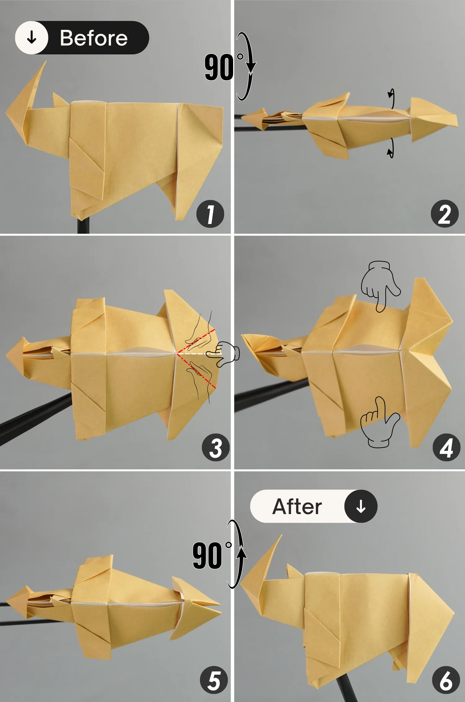 origami rhinoceros | origamiok