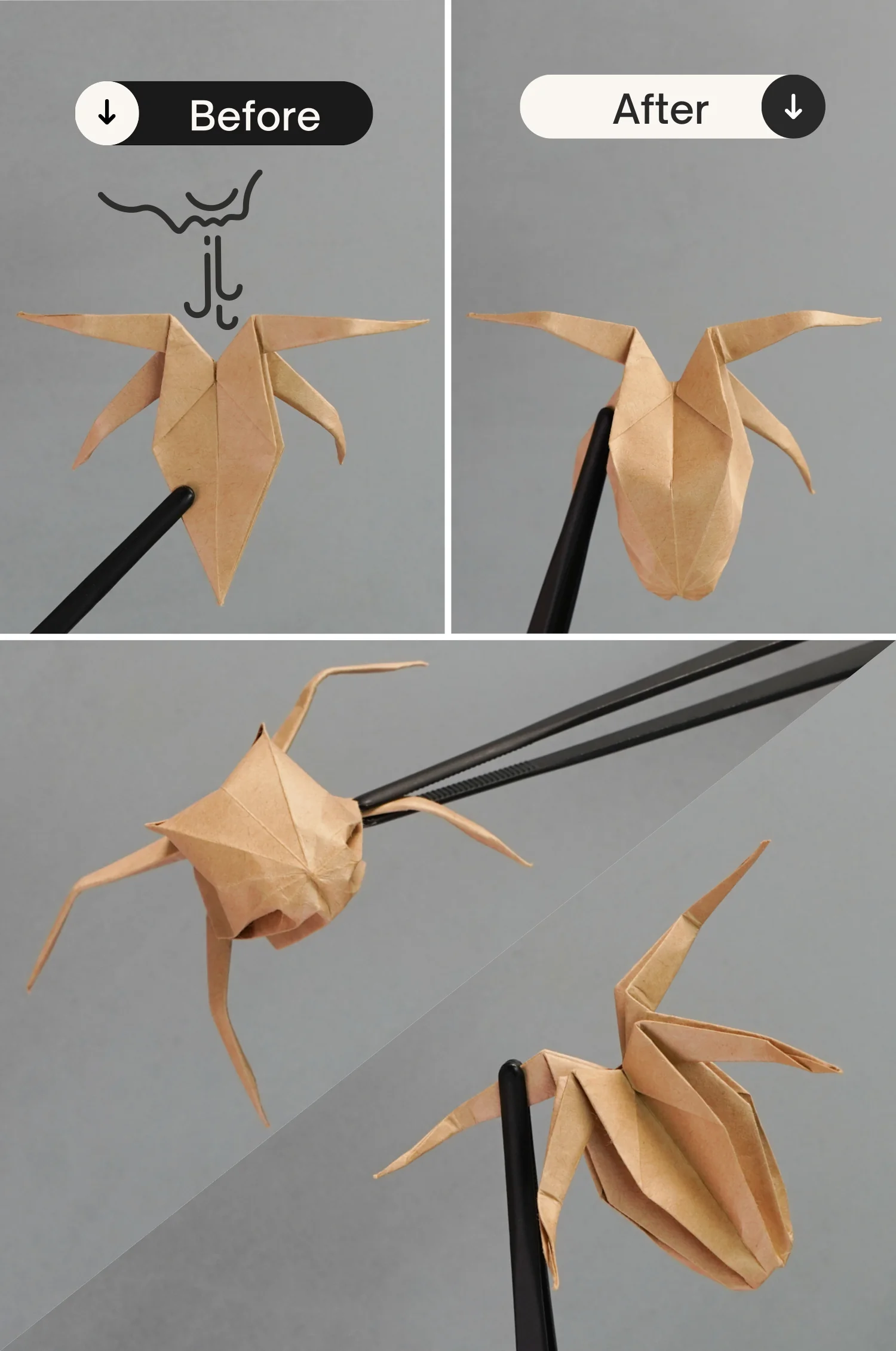 origami spider | origamiok