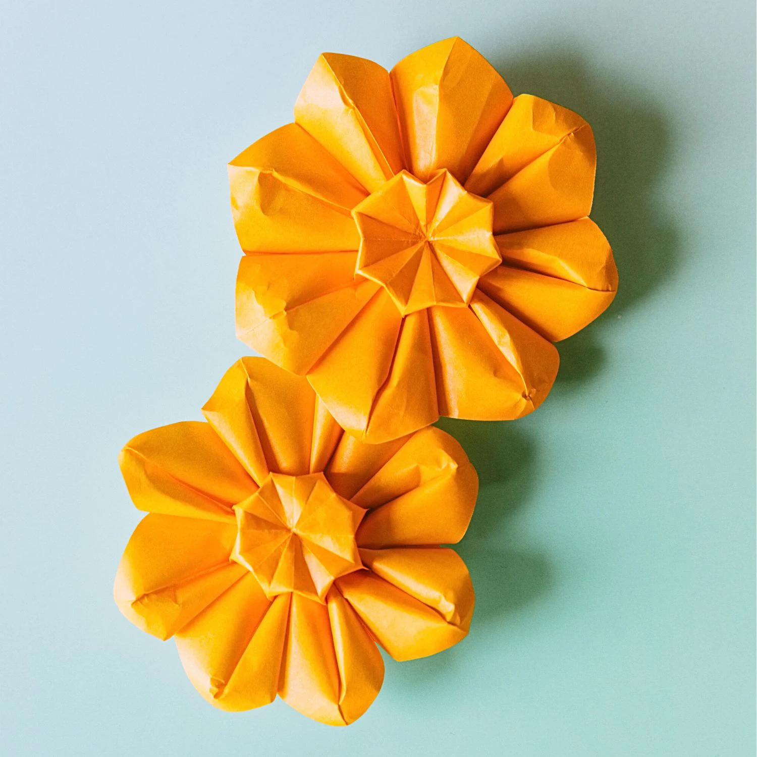 How to Make an Origami Sunflower - OrigamiOK