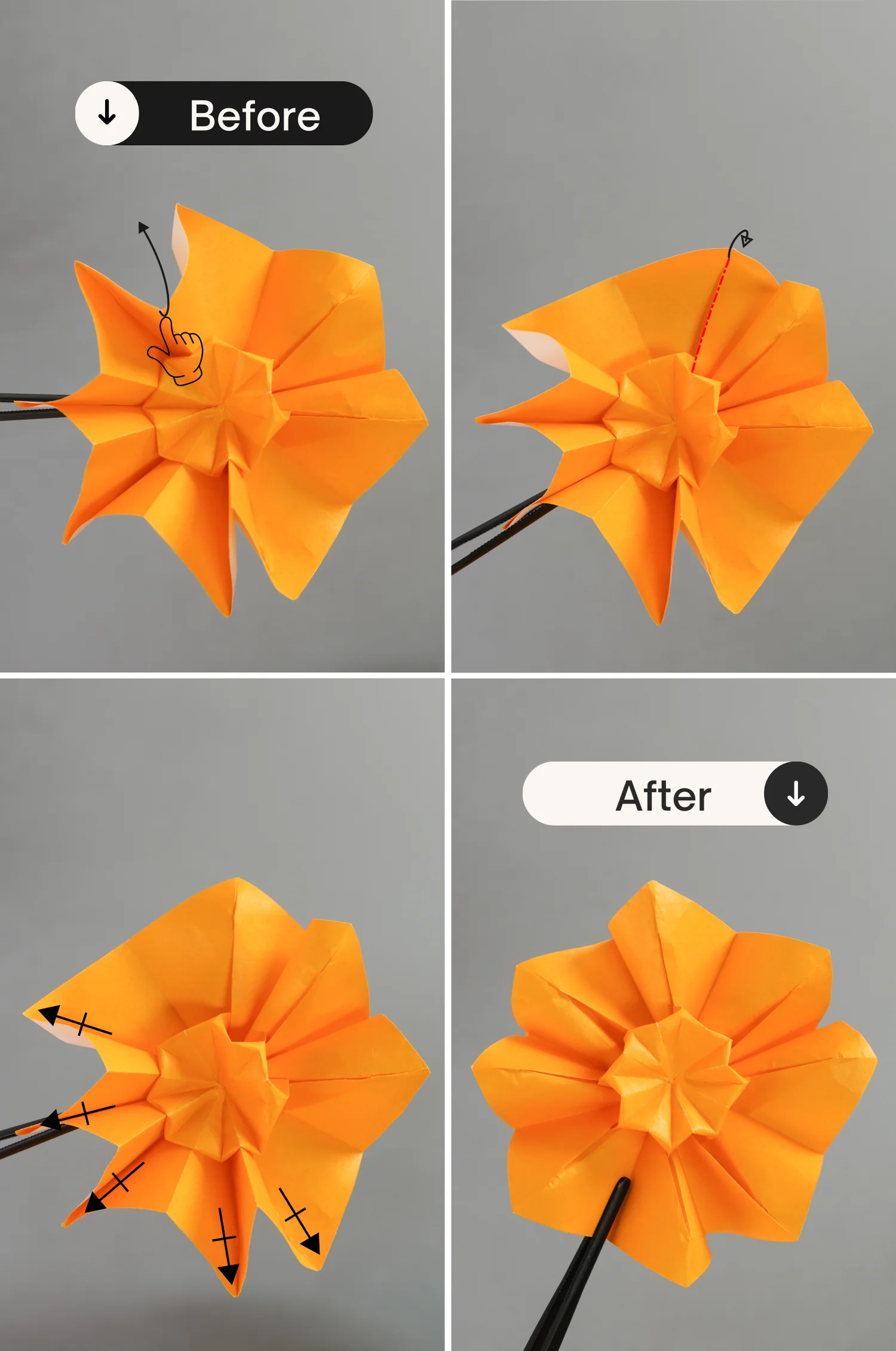 origami sunflower | origamiok