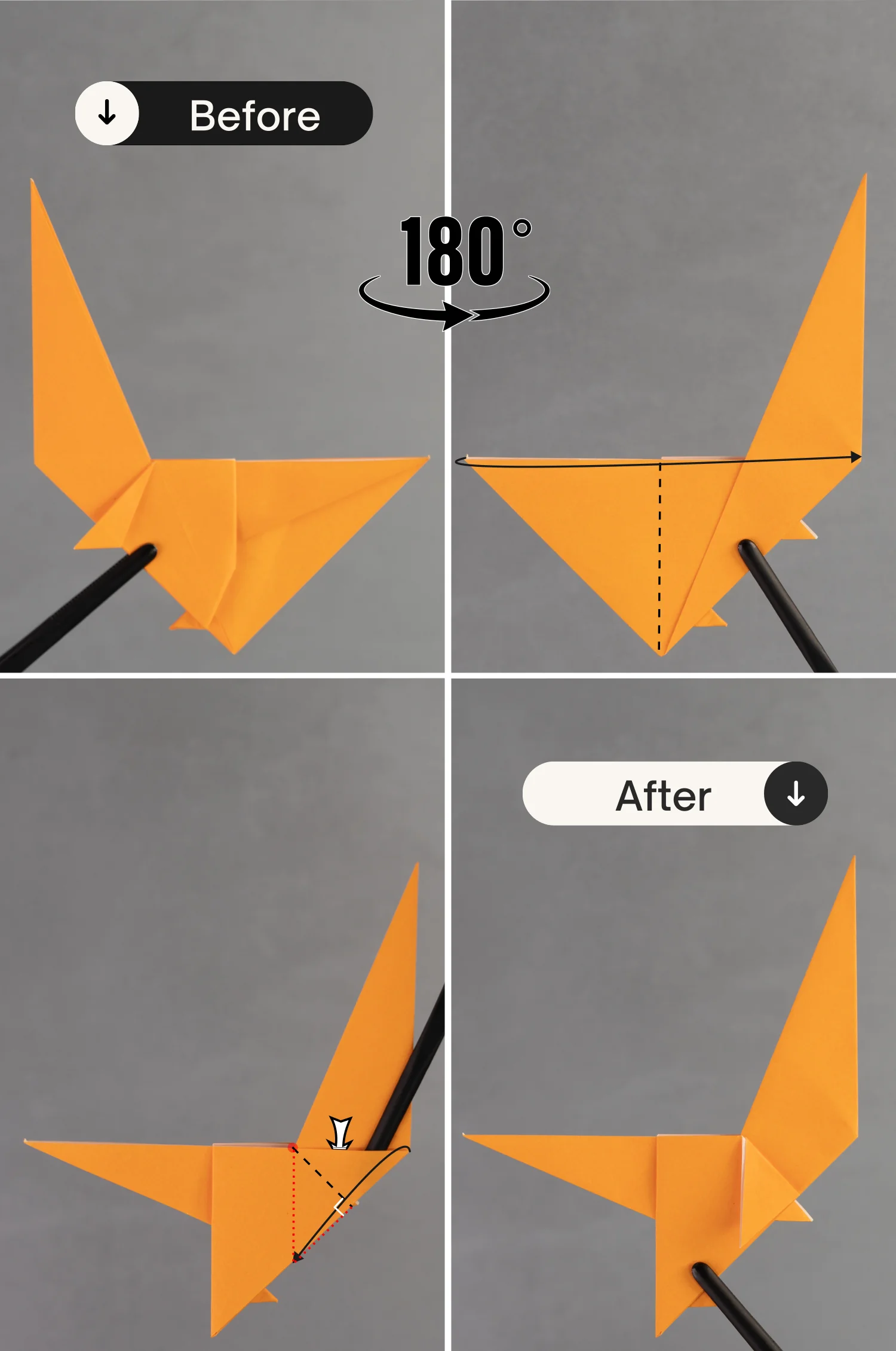 How to Fold an Origami T-REX - Origami OK, image size:1500x2260