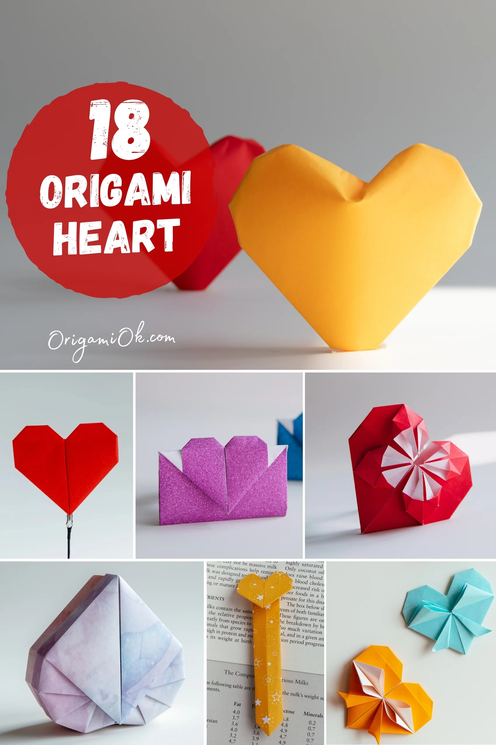 18 Origami Heart Step by Step Instructions