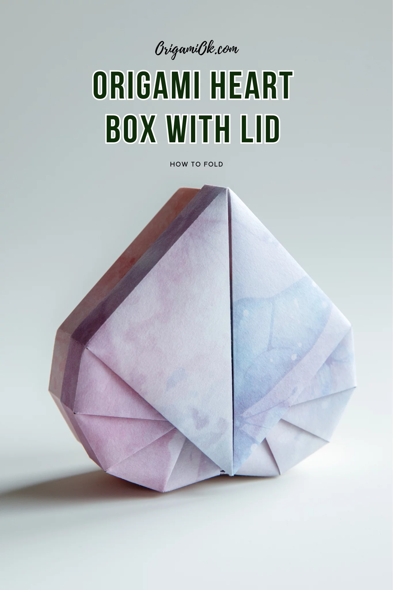 Origami Heart Box with Lid instructions