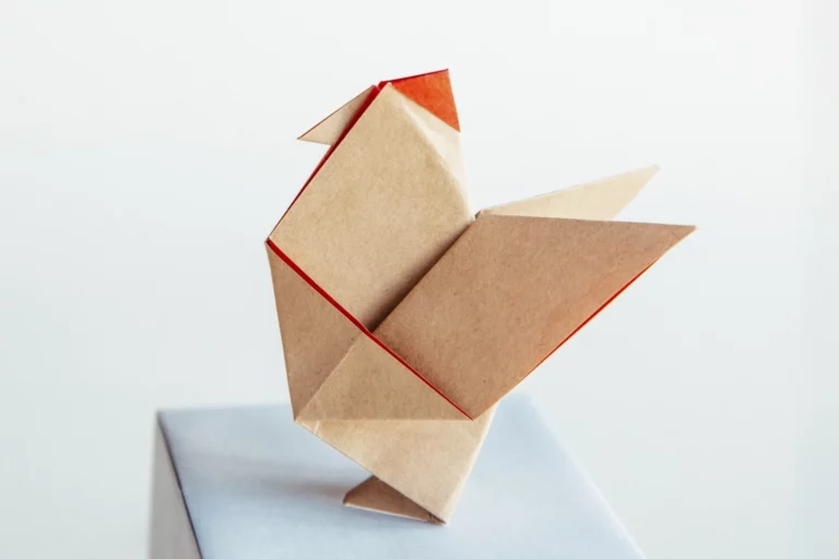 How to Make an Origami Rooster