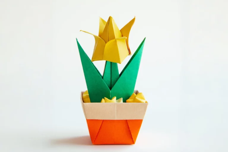 How to Make an Origami Tulip – 3D Combined Version