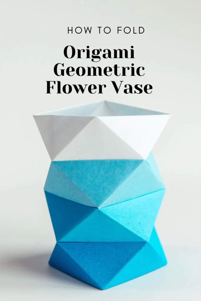 origami geometric flower vase | origamiok