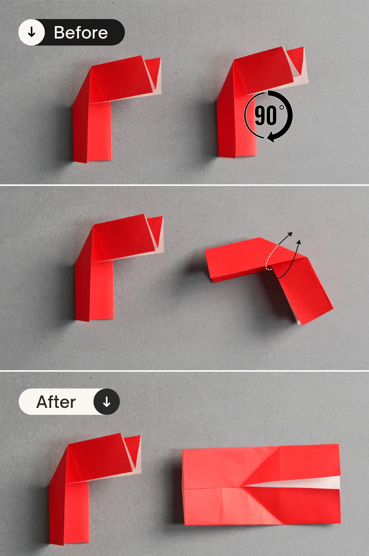 origami rainbow chain | origamiok