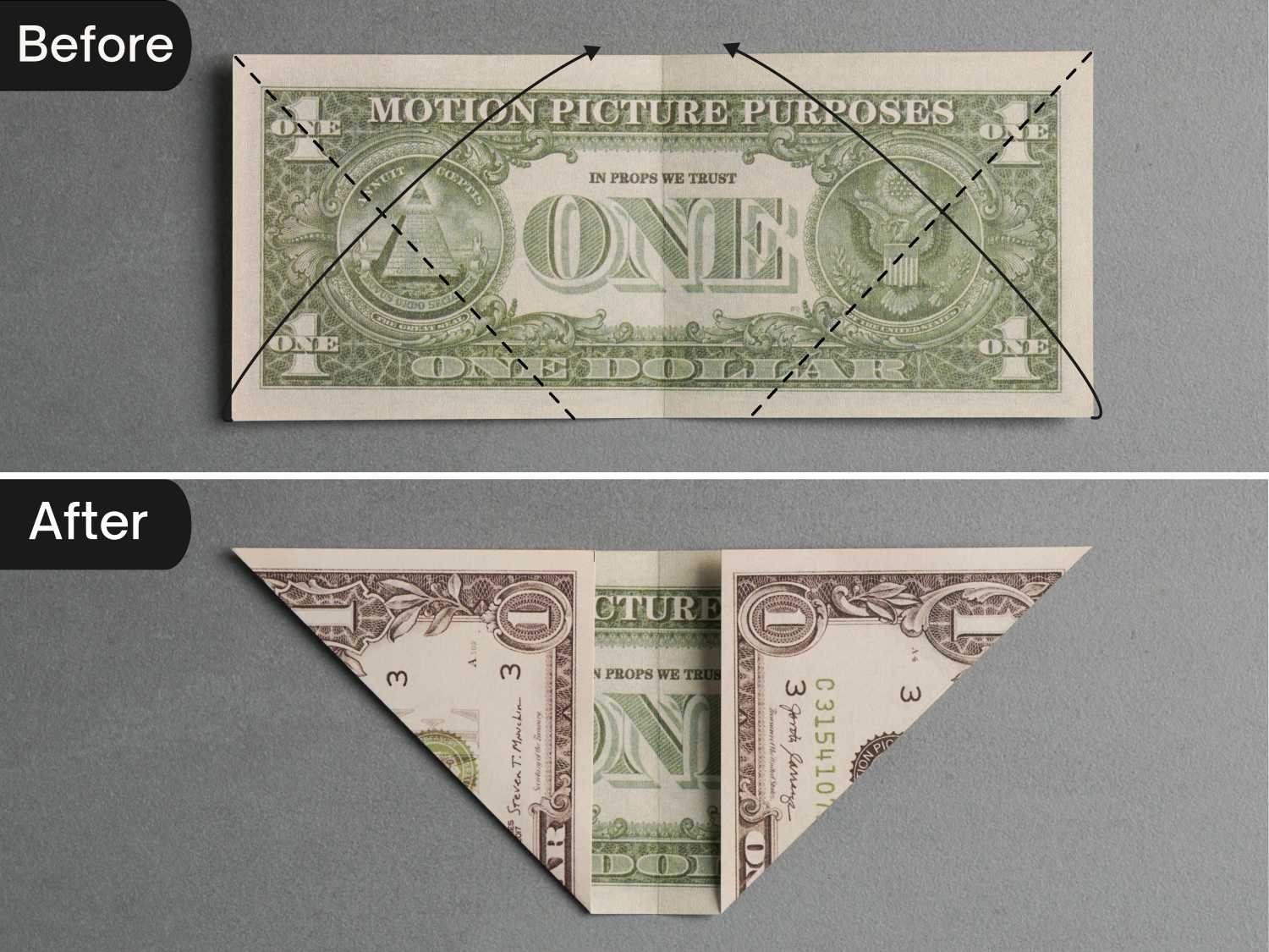 dollar bill origami butterfly | origamiok