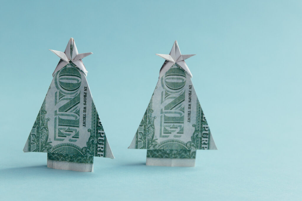 Easy Dollar Bill Origami Christmas Tree Instructions - OrigamiOK