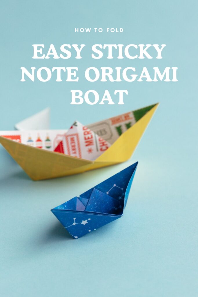 sticky note origami boat | origamiok