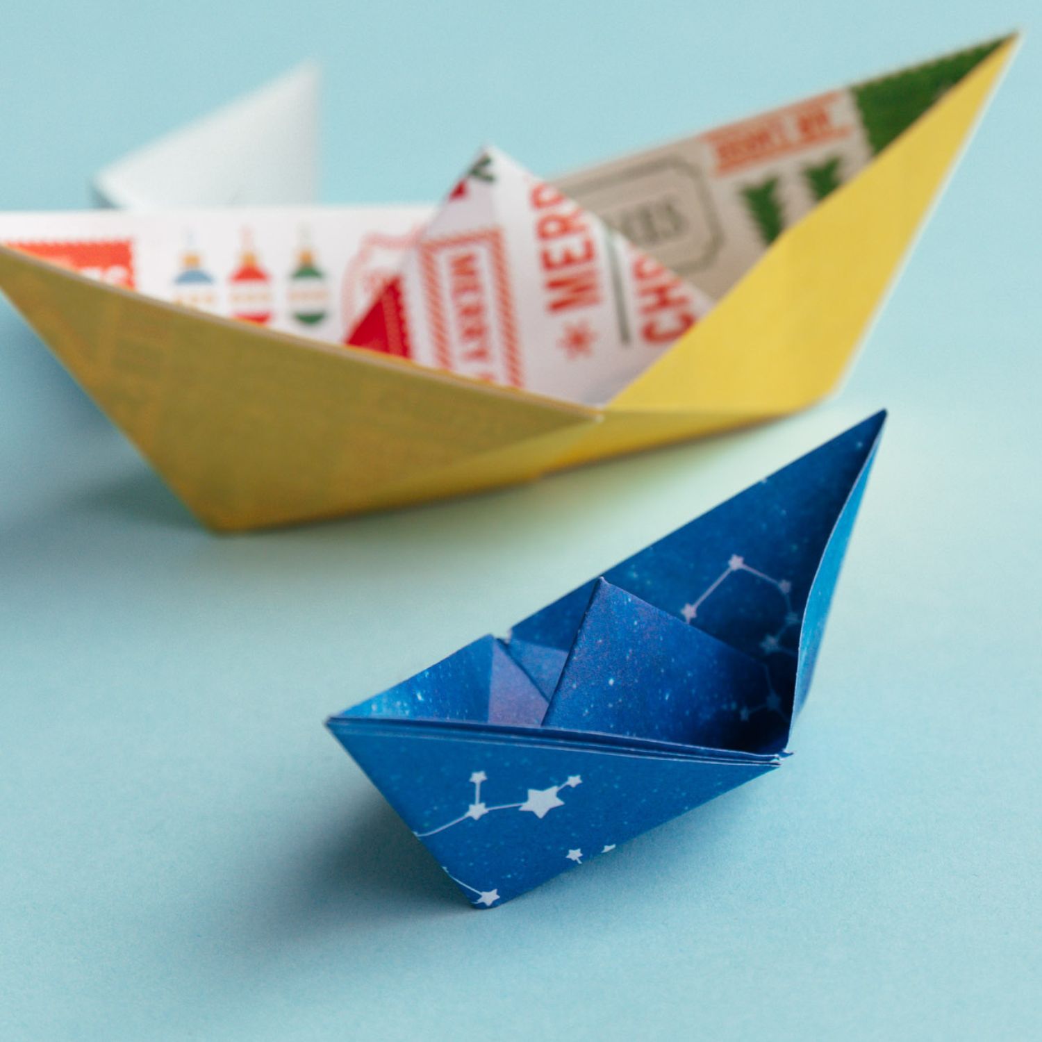 sticky note origami boat | origamiok