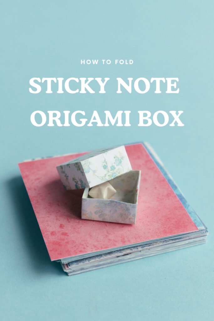 sticky note origami box | origamiok