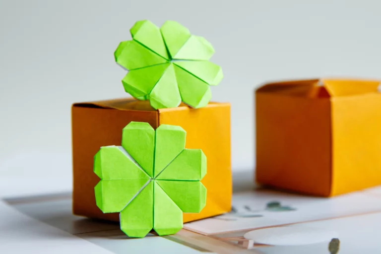 How to Make an Origami Combined Four Leaf Clover