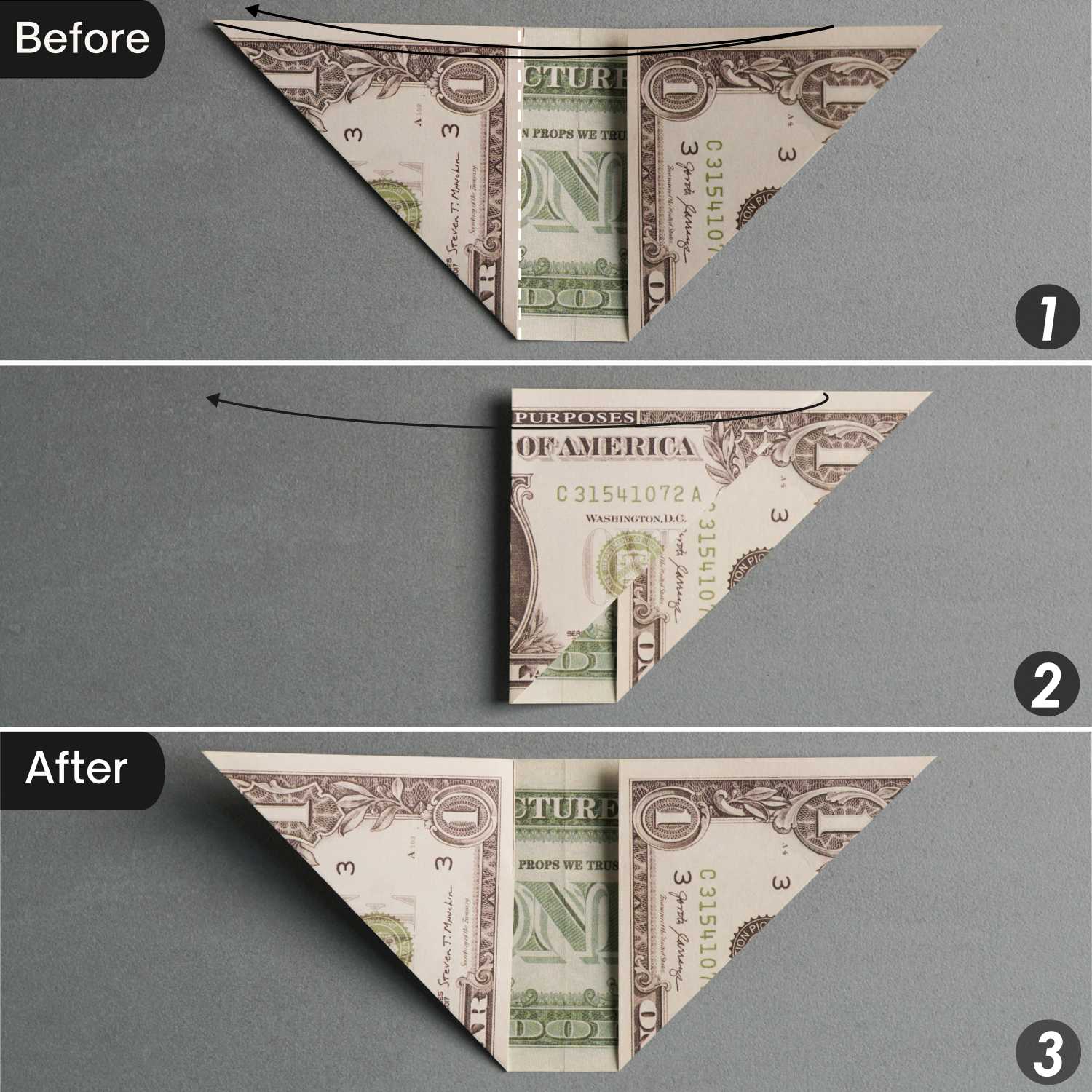 dollar bill origami butterfly | origamiok