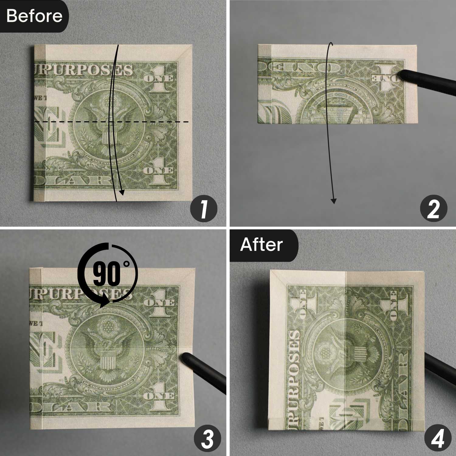 dollar bill origami butterfly | origamiok