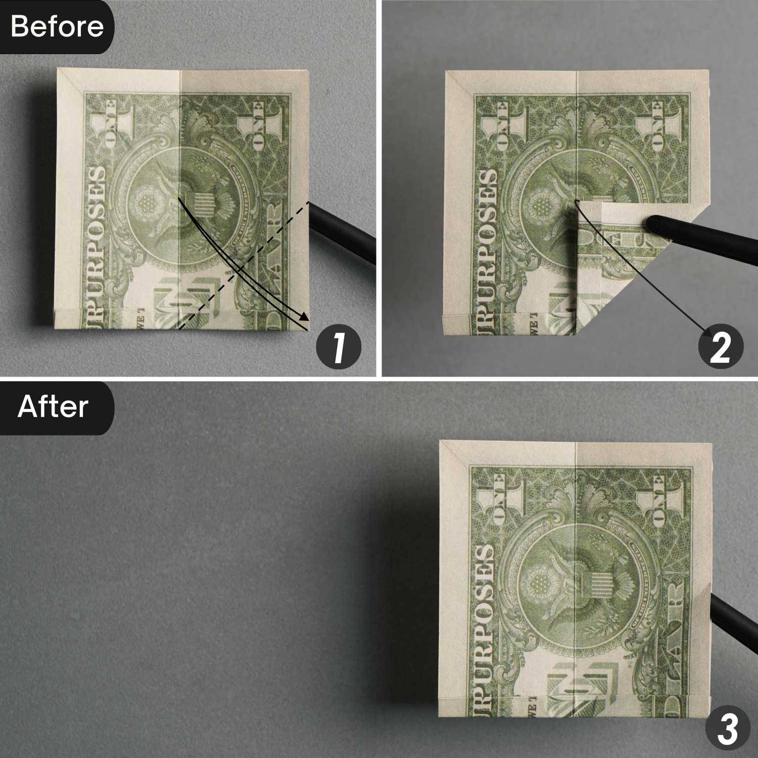 dollar bill origami butterfly | origamiok