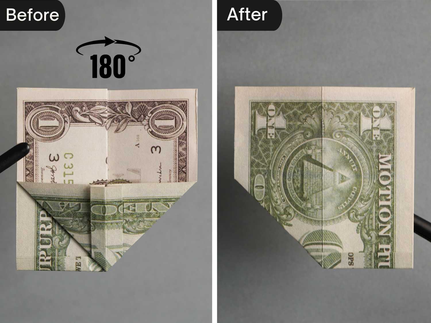 dollar bill origami butterfly | origamiok