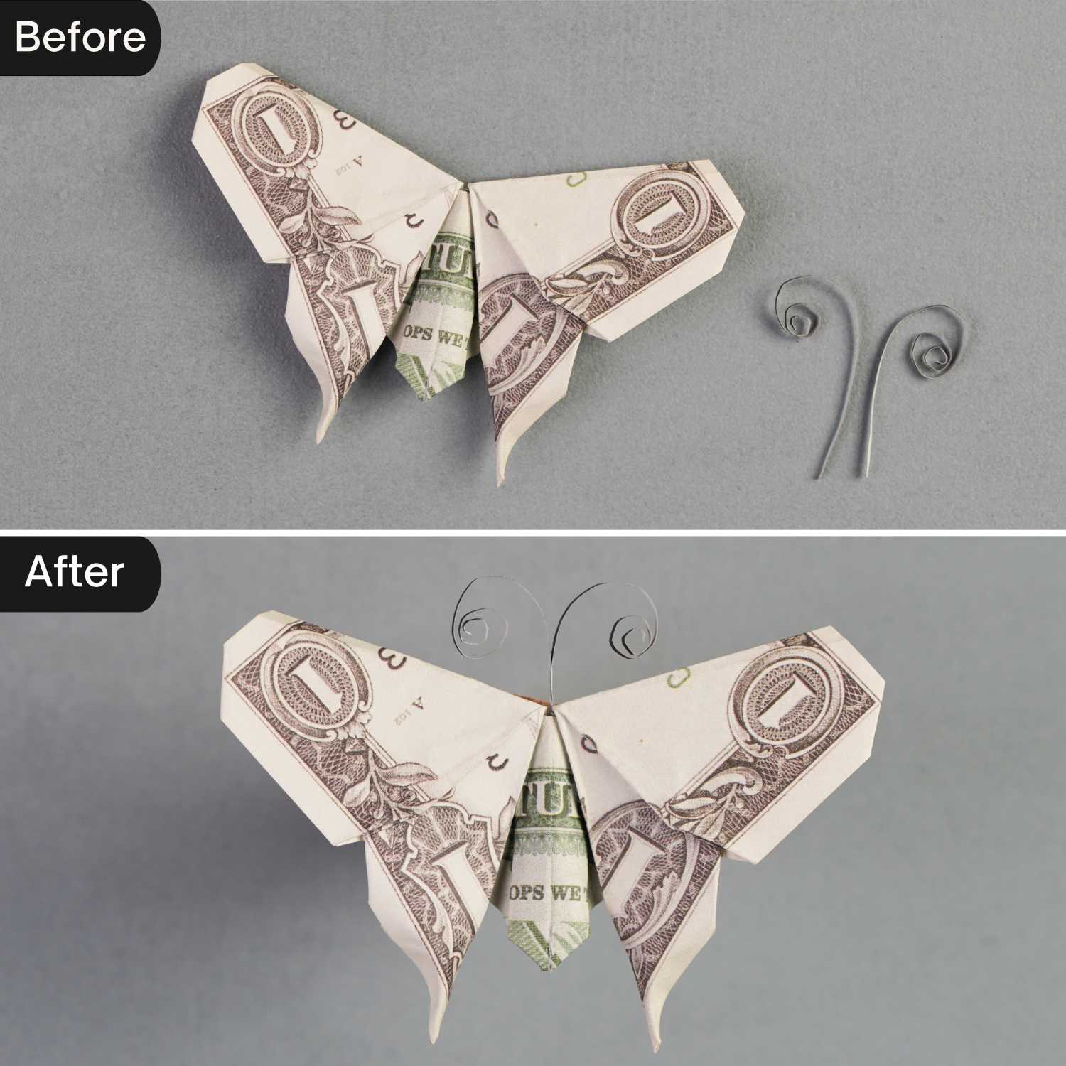 dollar bill origami butterfly | origamiok