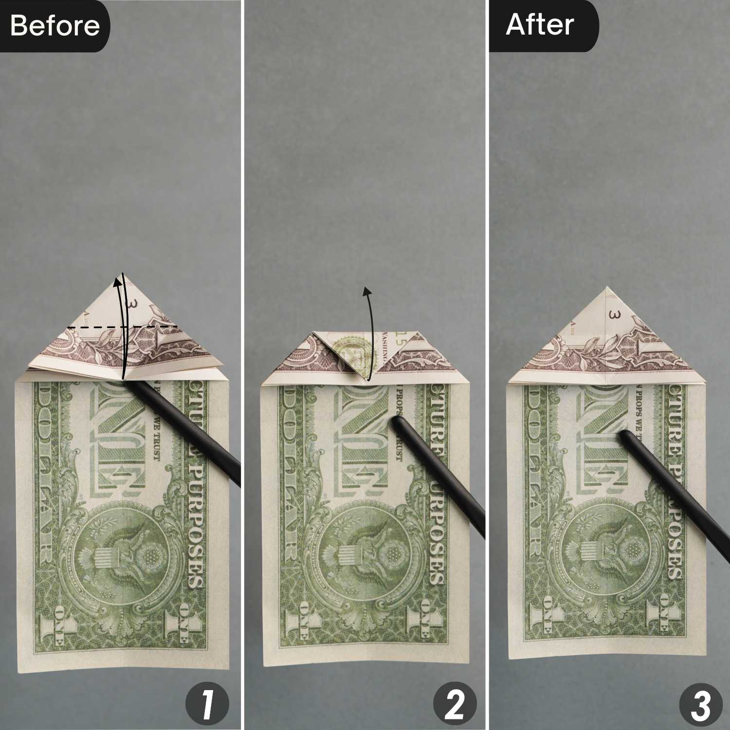 dollar bill origami christmas tree | origamiok