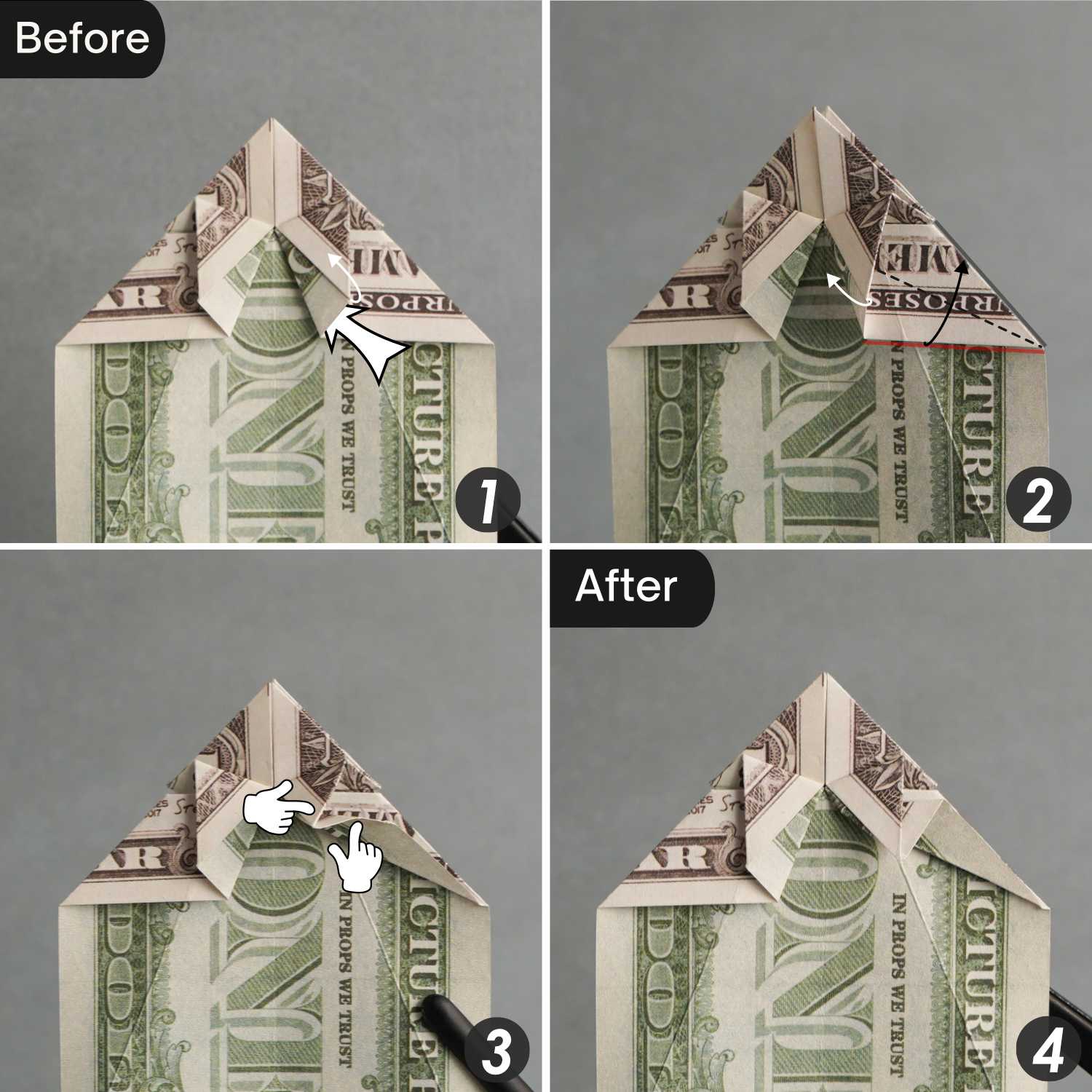 dollar bill origami christmas tree | origamiok