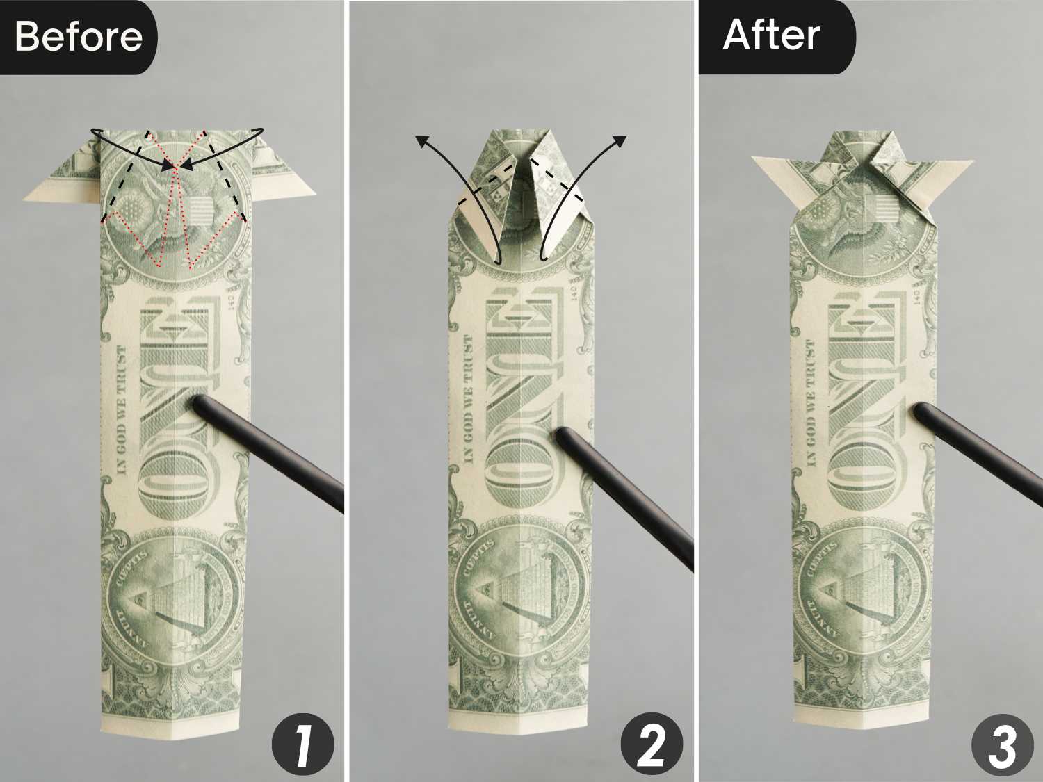 dollar bill origami fish | origamiok