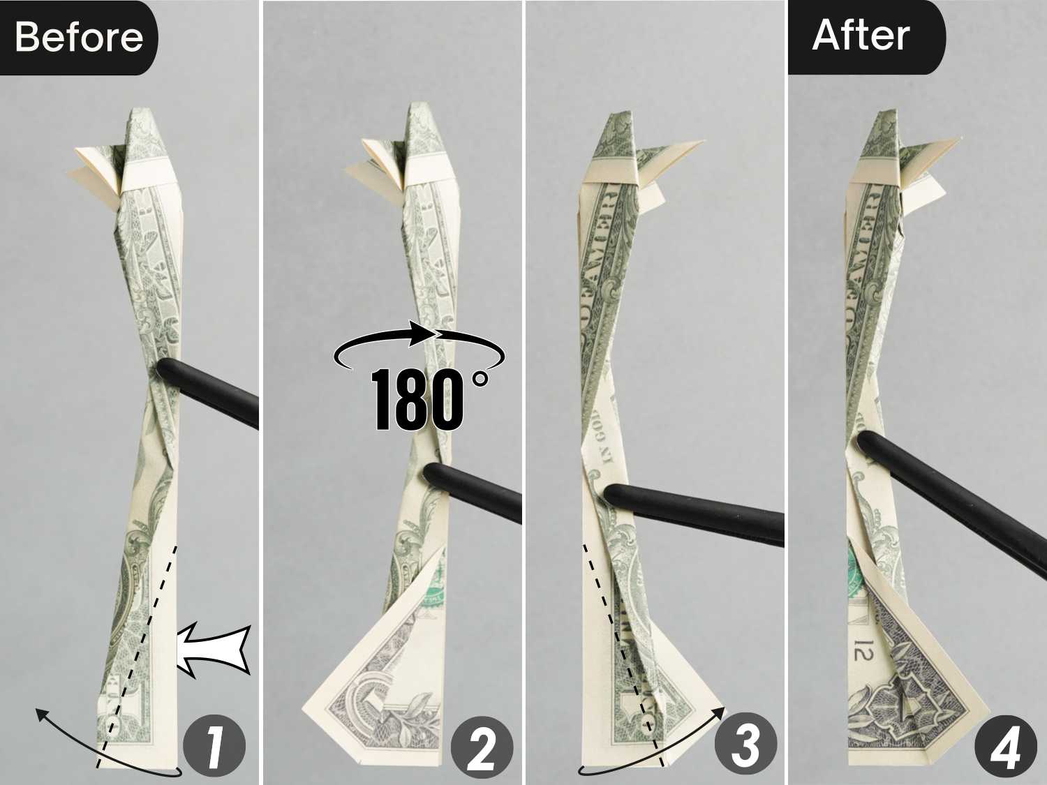 dollar bill origami fish | origamiok