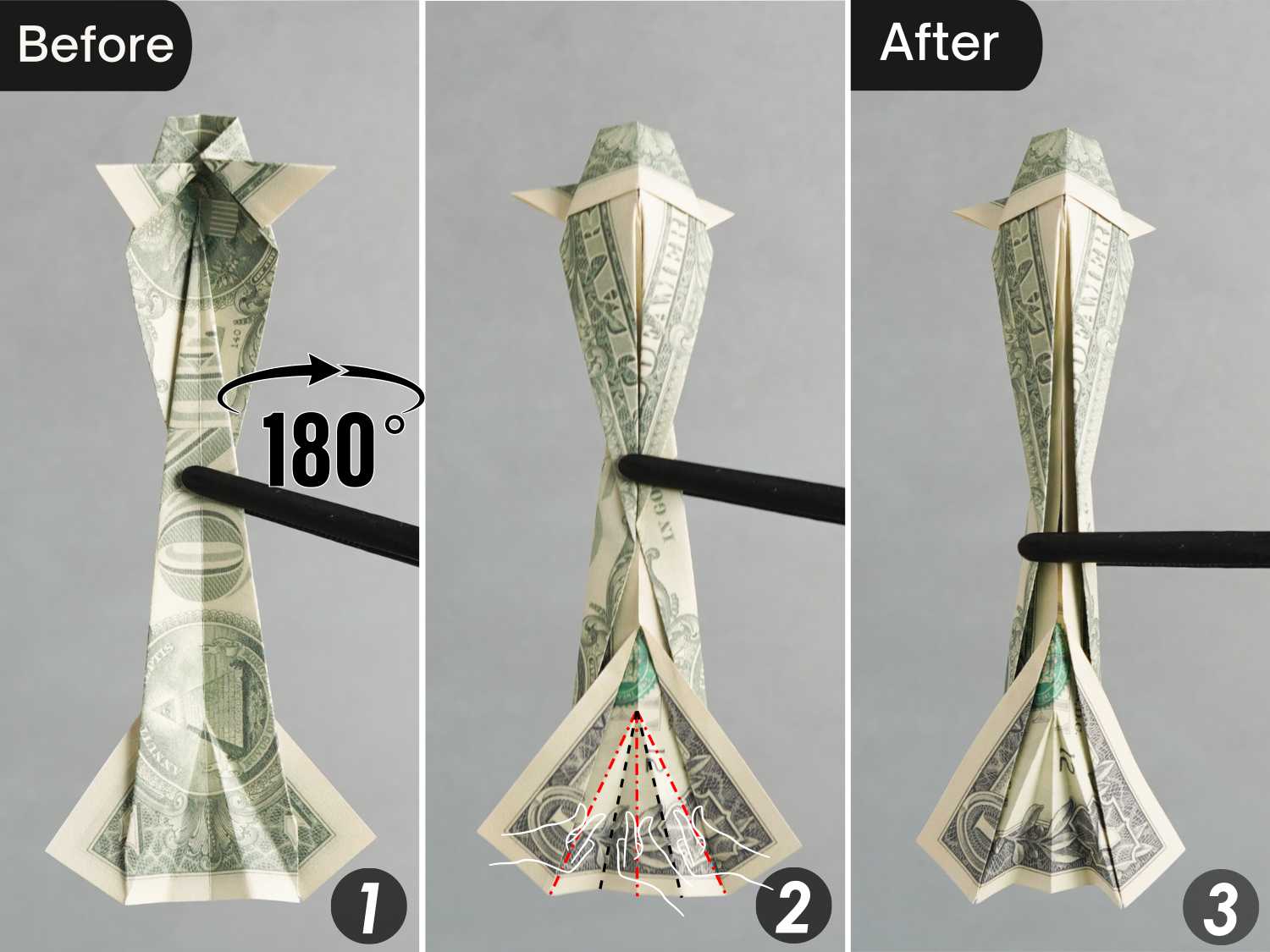 dollar bill origami fish | origamiok