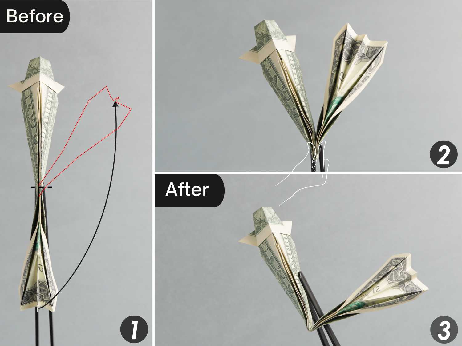 dollar bill origami fish | origamiok