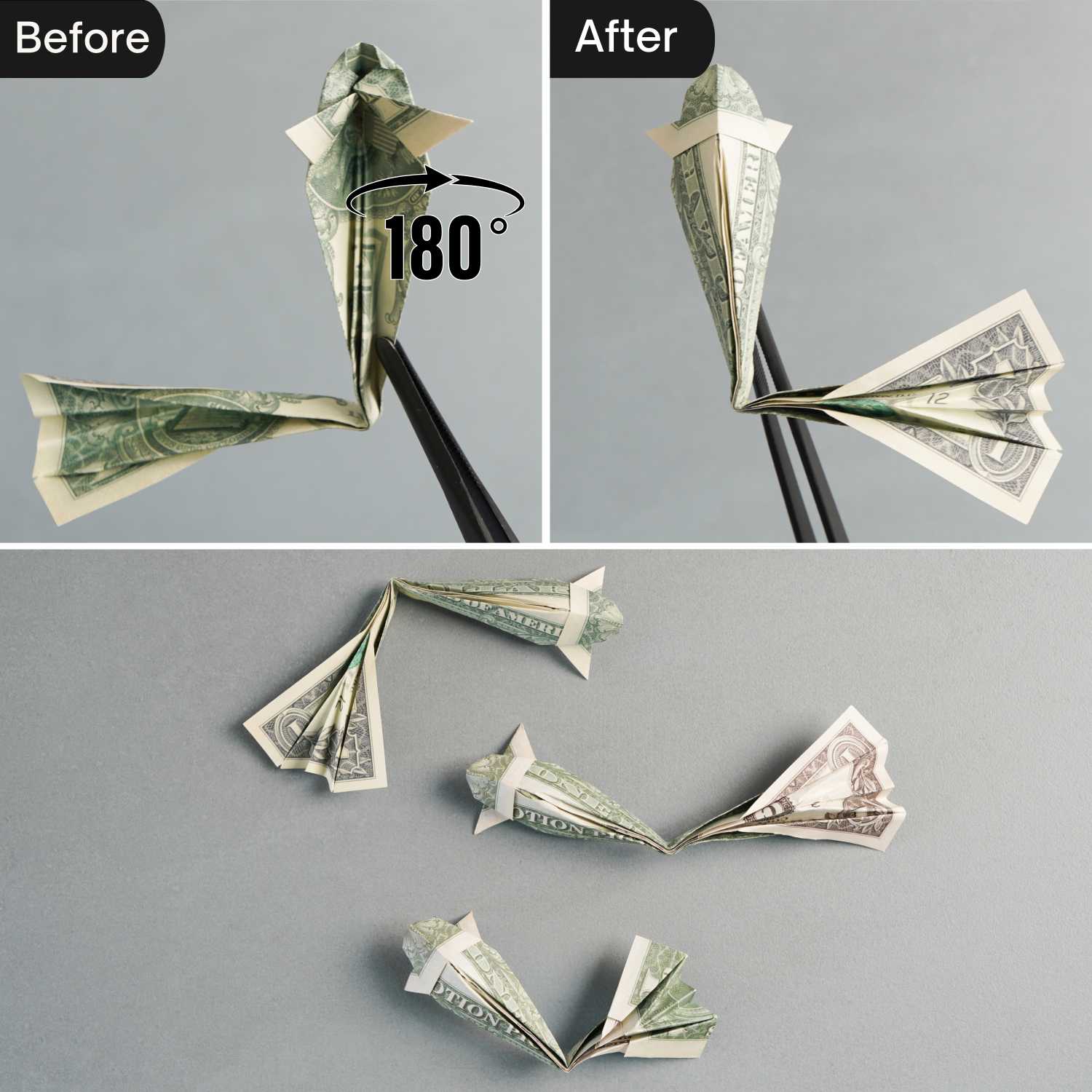dollar bill origami fish | origamiok