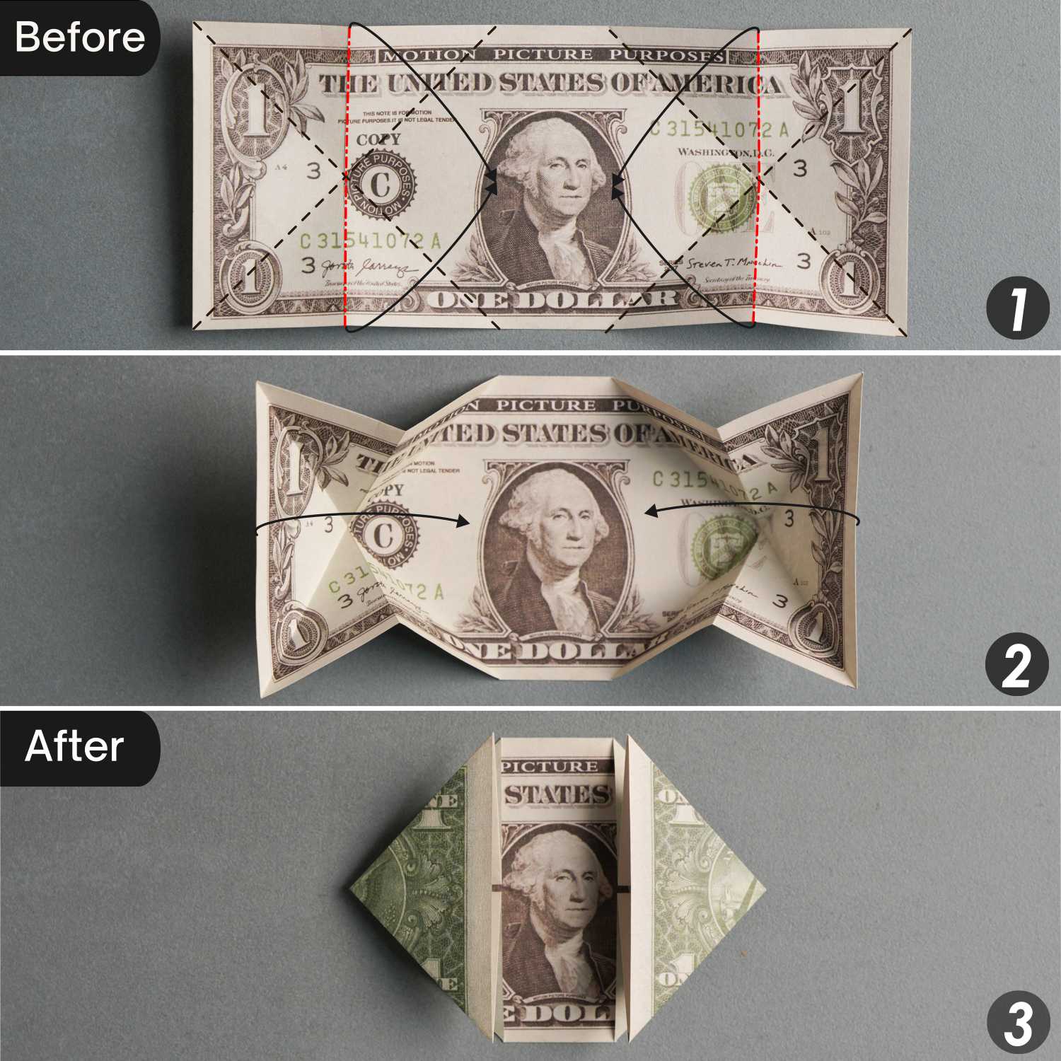dollar bill origami heart | origamiok