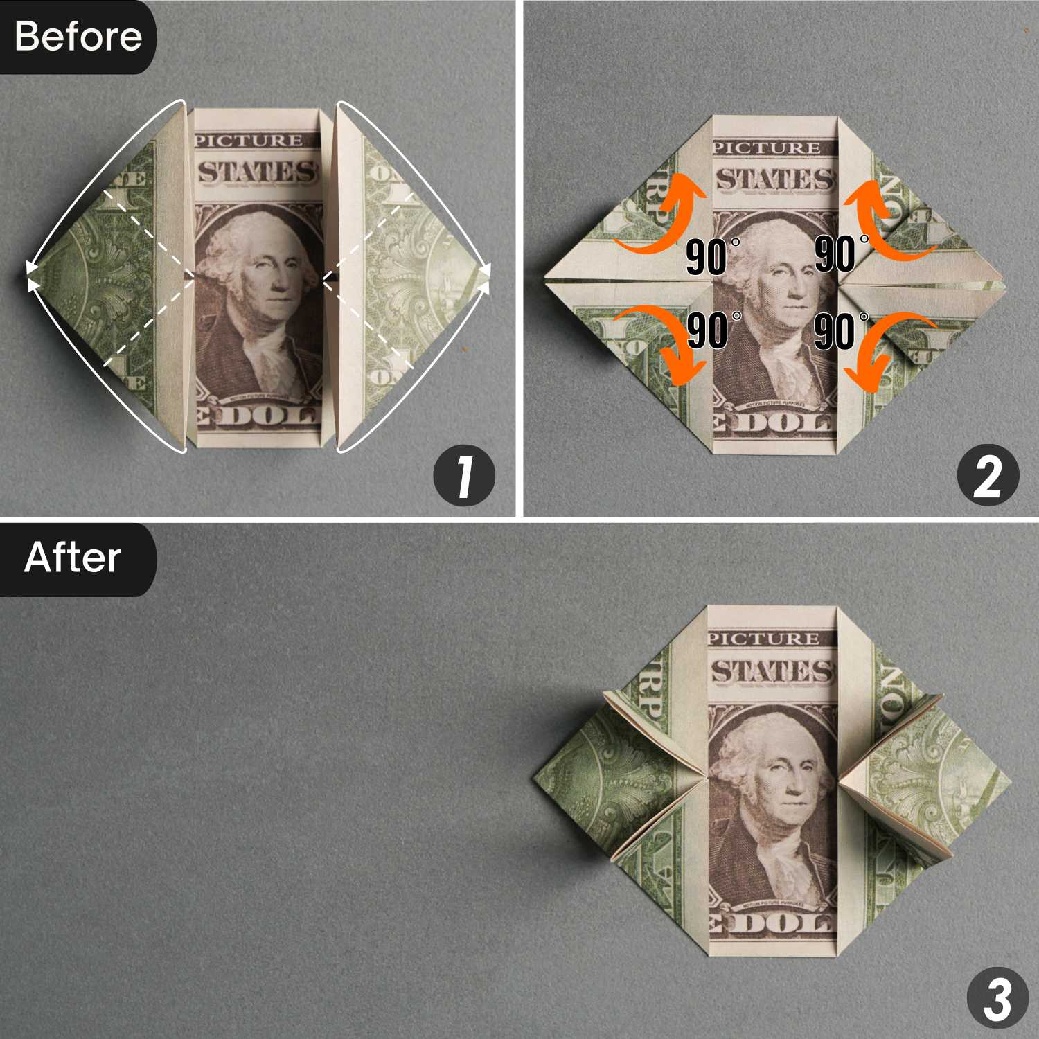 dollar bill origami heart | origamiok