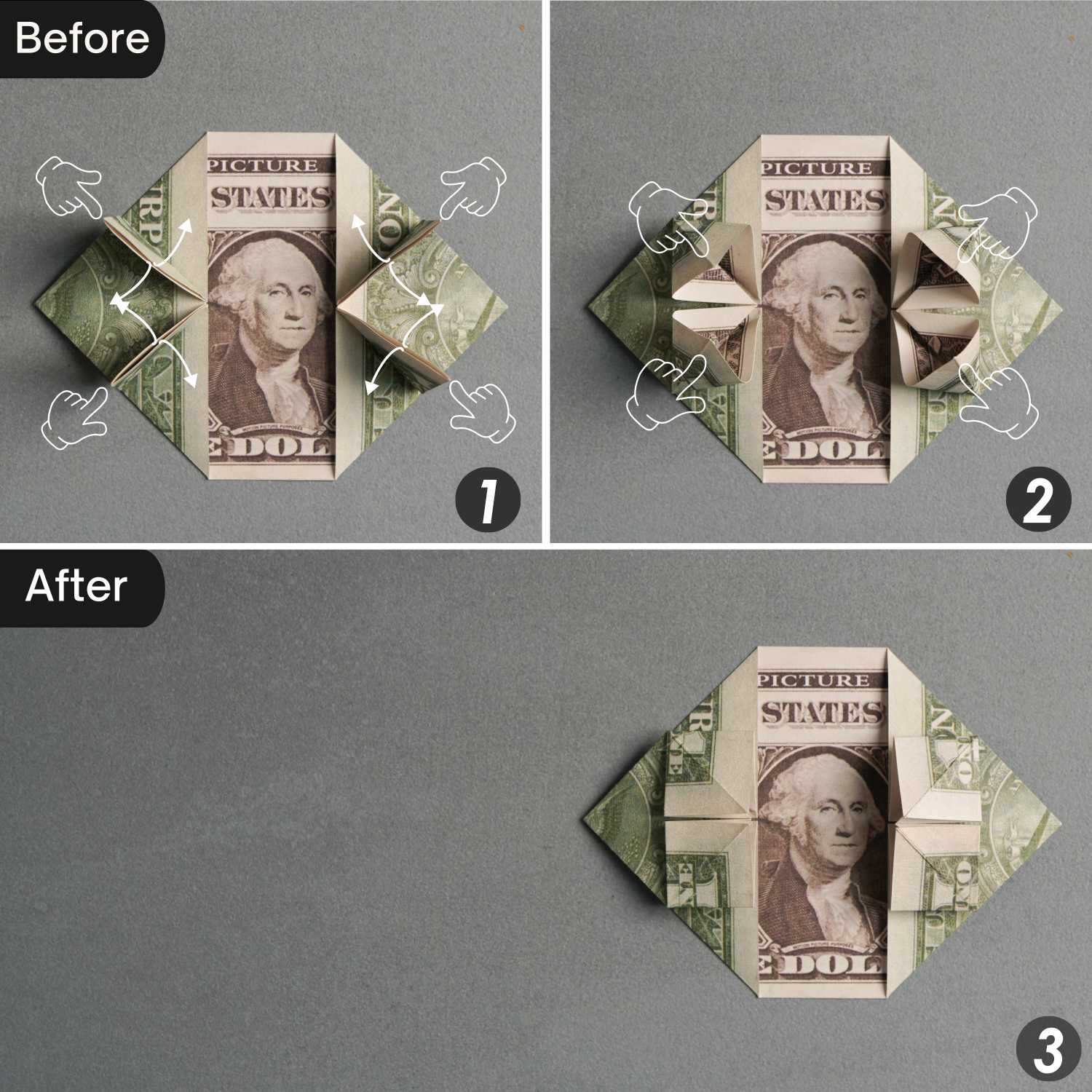 dollar bill origami heart | origamiok