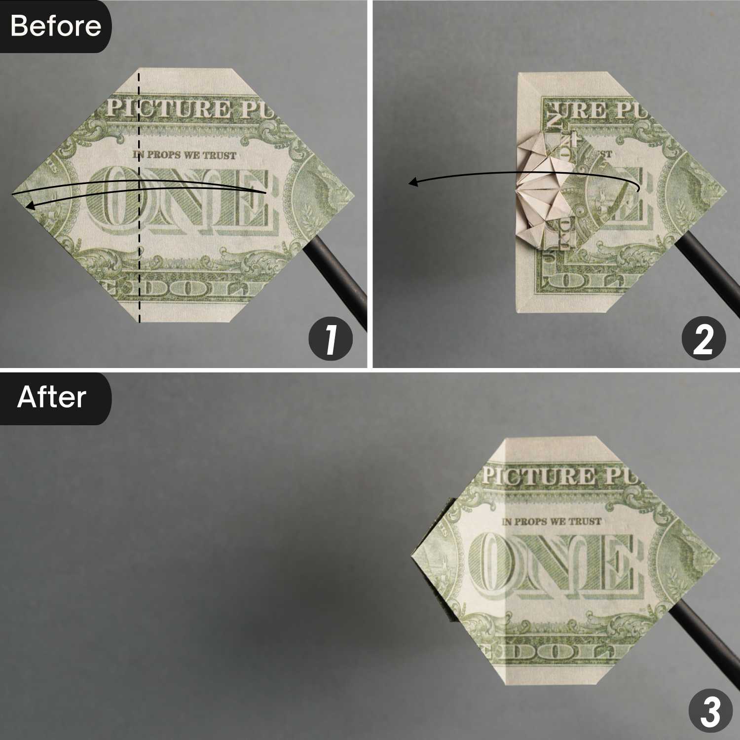 dollar bill origami heart | origamiok